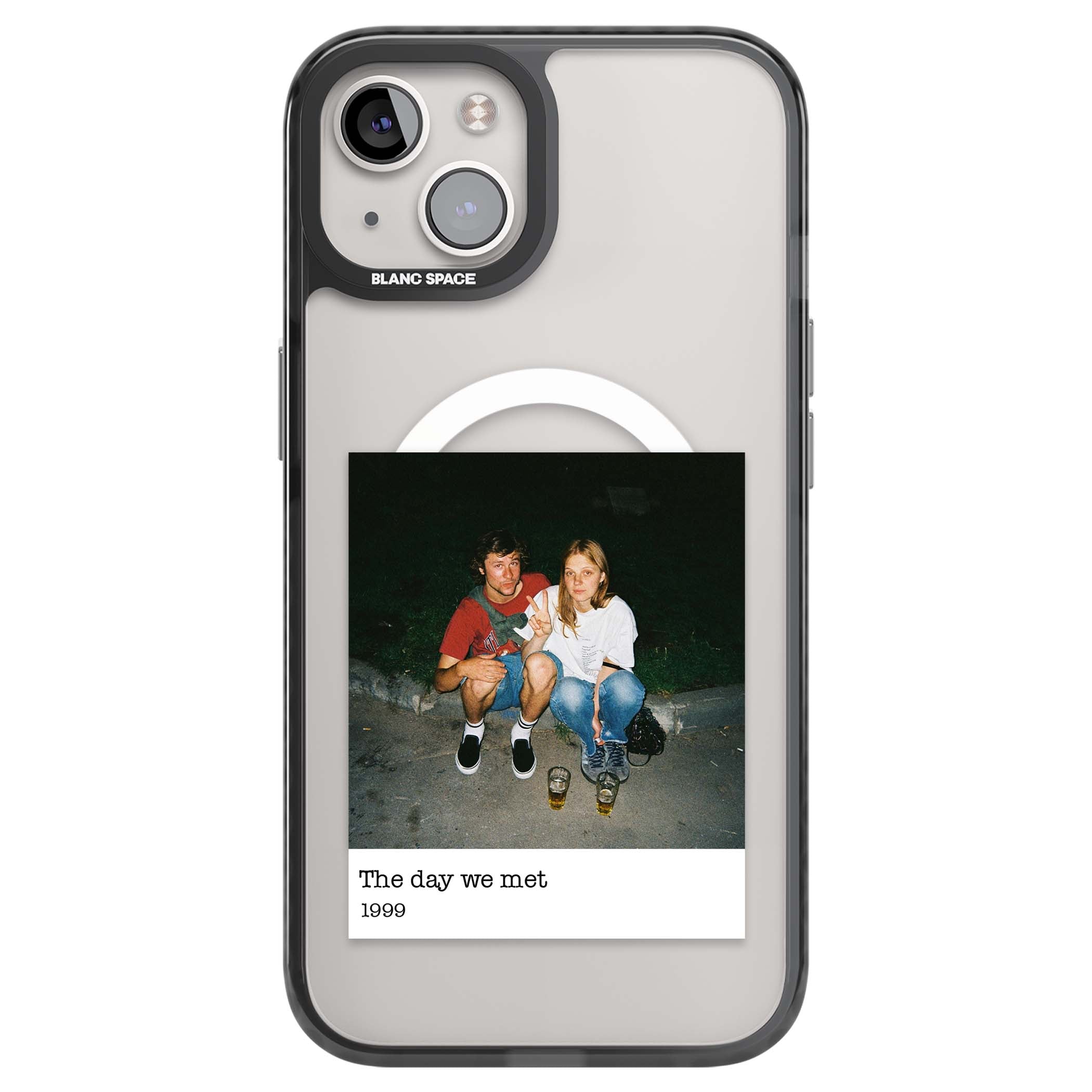 Photo Memory minimal iPhone case | Black Impact Magsafe case for iPhone 13, iPhone 14, iPhone 15