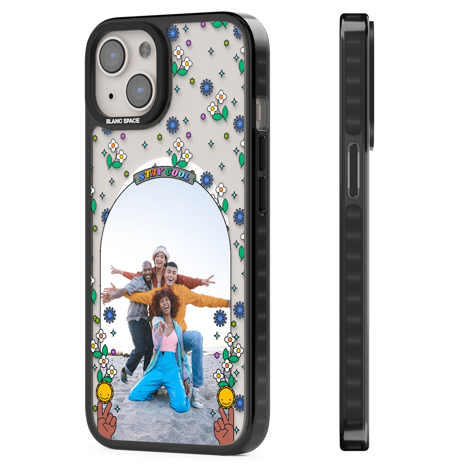 Personalised Summer Photo Frame Magsafe Black Impact Phone Case for iPhone 13, iPhone 14, iPhone 15