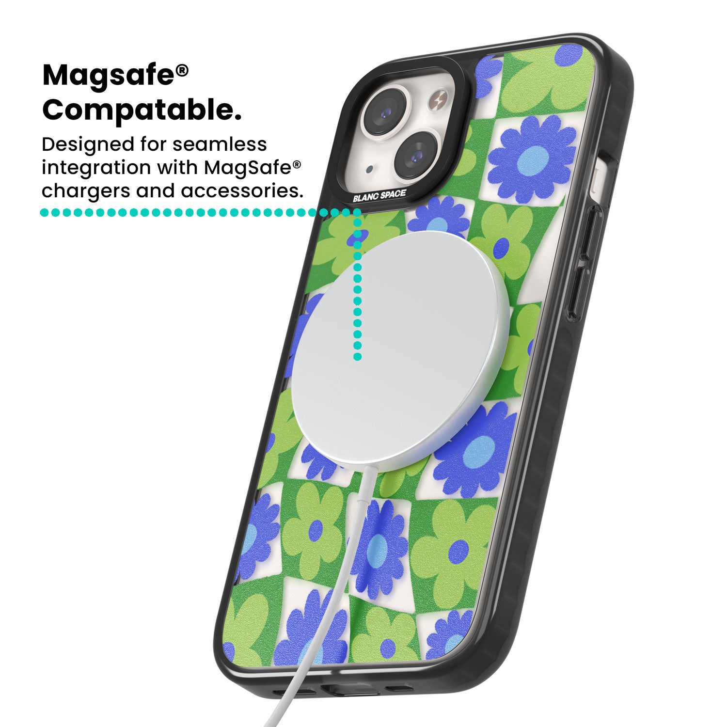 Garden Party Magsafe Black Impact Phone Case for iPhone 13, iPhone 14, iPhone 15