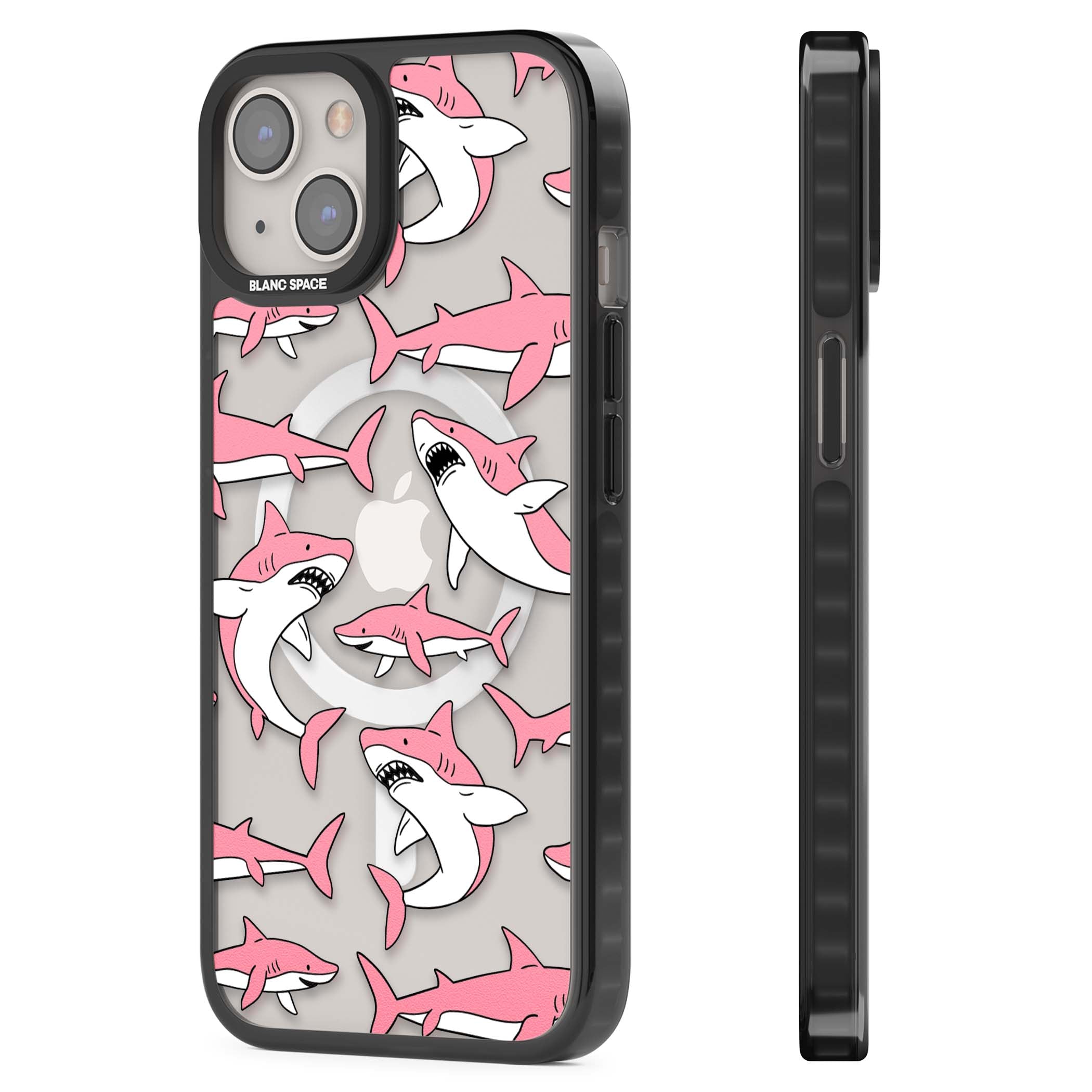 Bubblegum Sharks for her iPhone case | Black Impact Magsafe case for iPhone 13, iPhone 14, iPhone 15