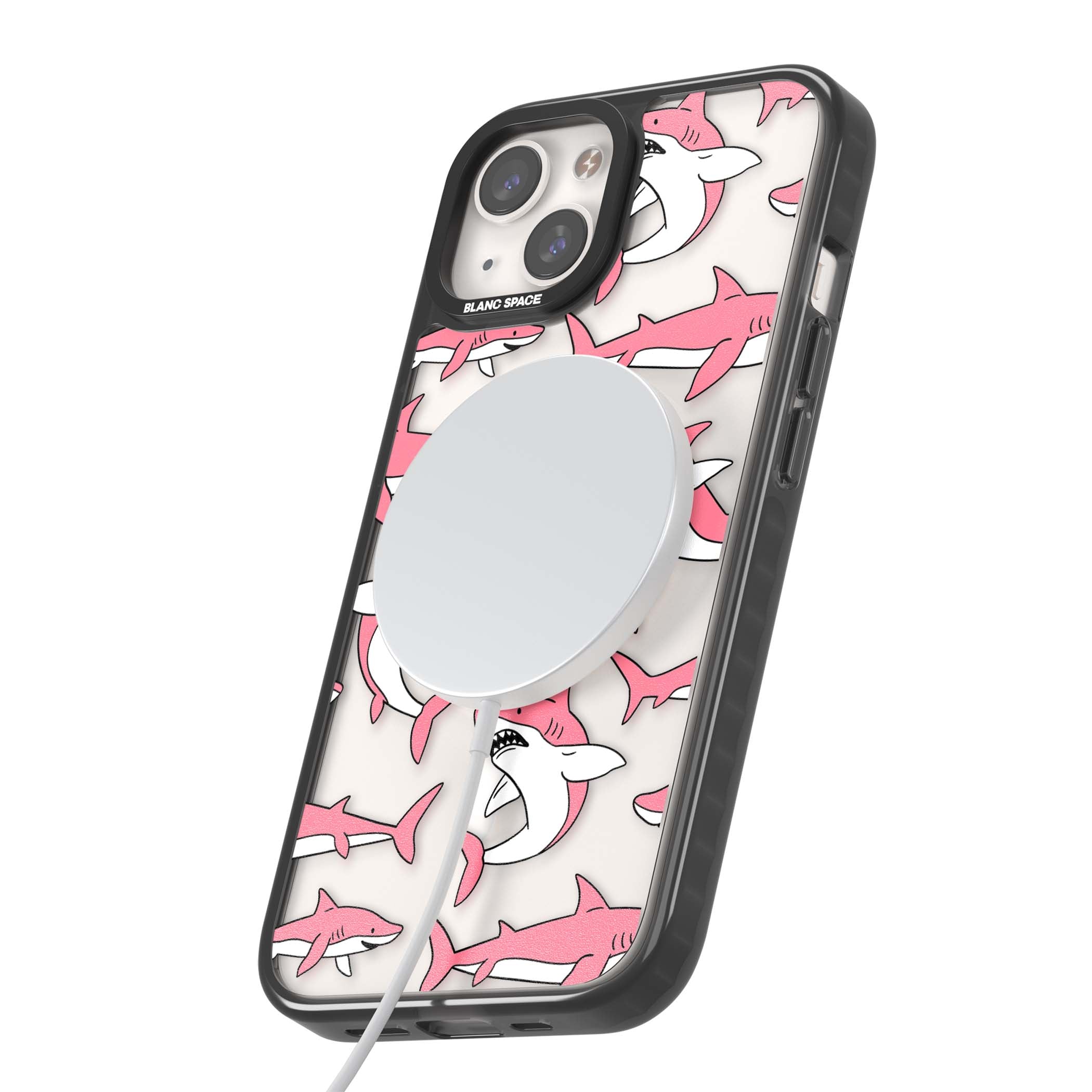 Bubblegum Sharks for her iPhone case | Black Impact Magsafe case for iPhone 13, iPhone 14, iPhone 15