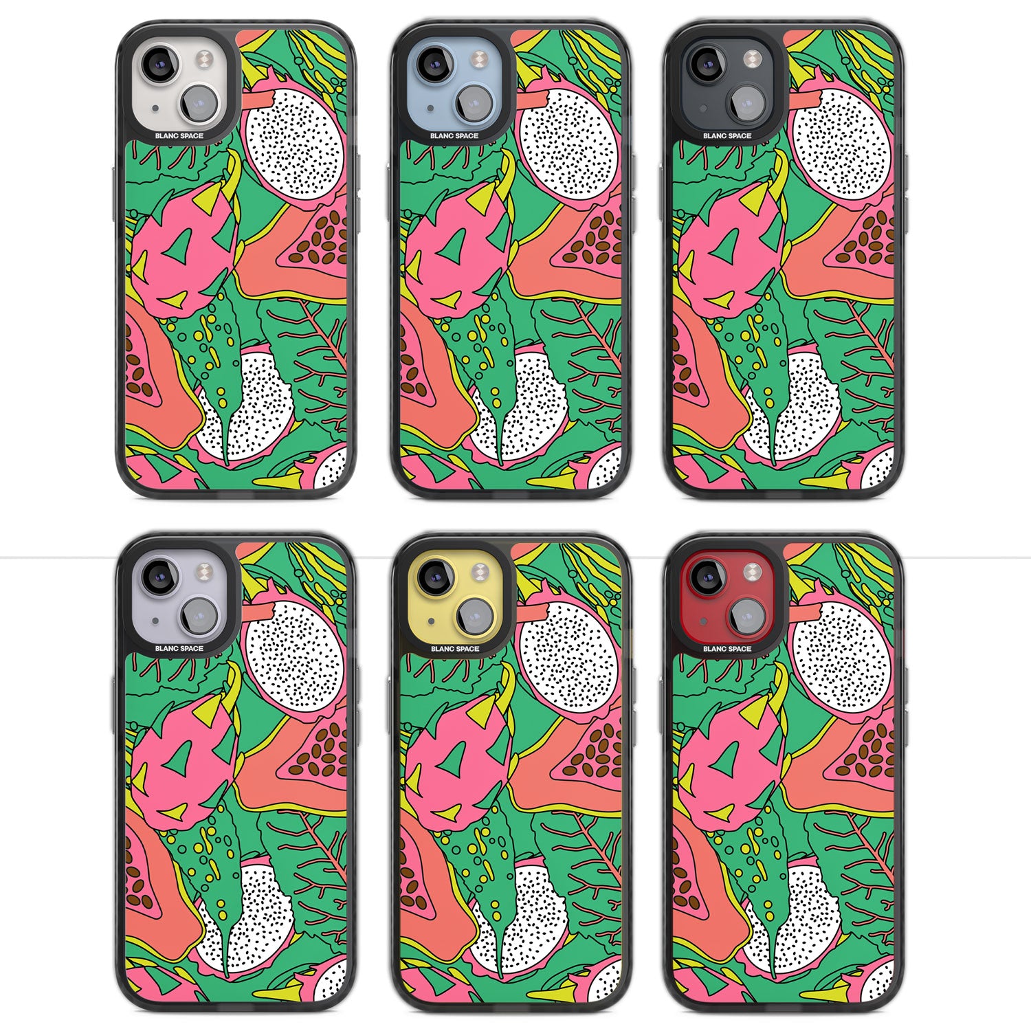 Psychedelic Salad Magsafe Black Impact Phone Case for iPhone 13, iPhone 14, iPhone 15