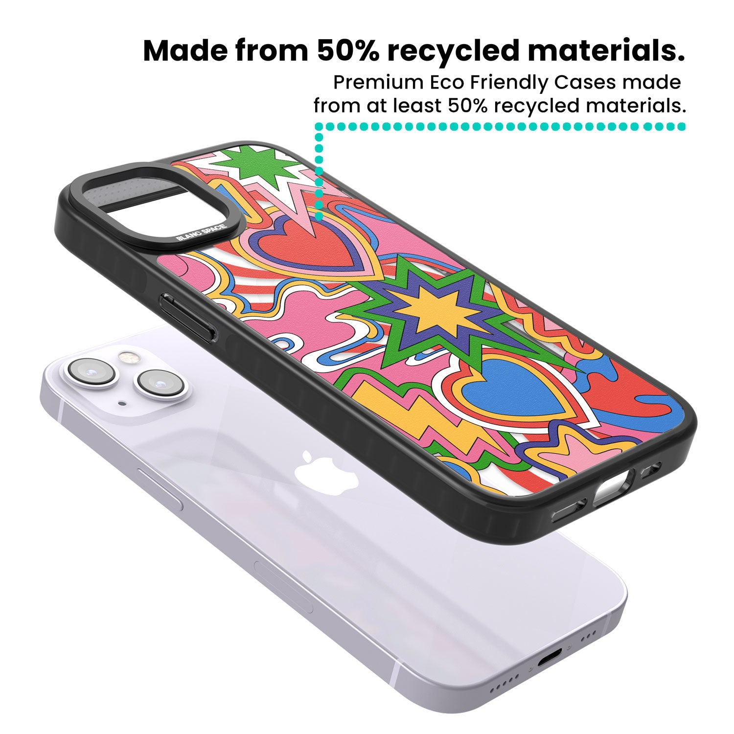 Psychedelic Pop Art Explosion Magsafe Black Impact Phone Case for iPhone 13, iPhone 14, iPhone 15