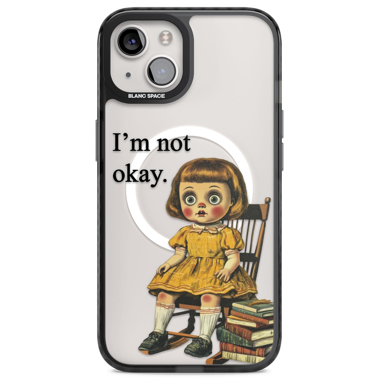 I'm Not Okay Magsafe Black Impact Phone Case for iPhone 13, iPhone 14, iPhone 15