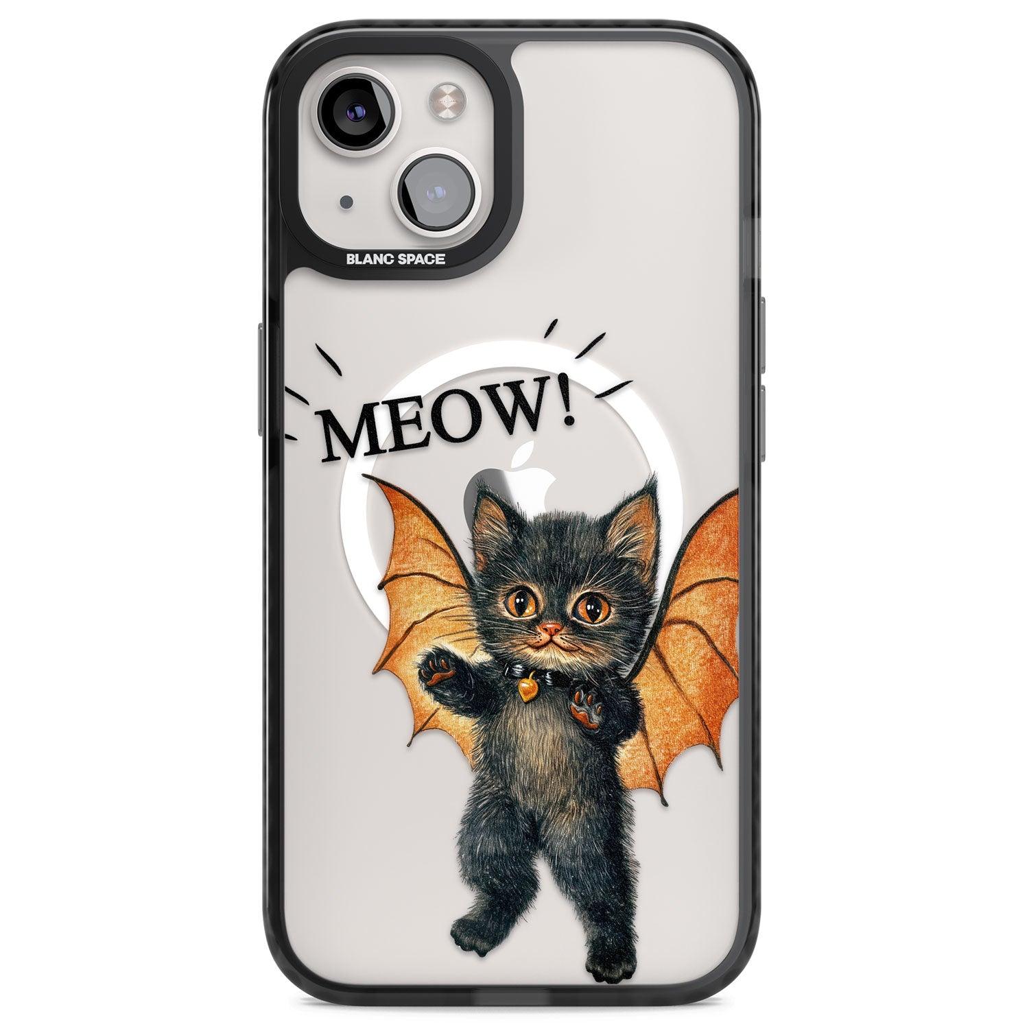 MEOW! Magsafe Black Impact Phone Case for iPhone 13, iPhone 14, iPhone 15