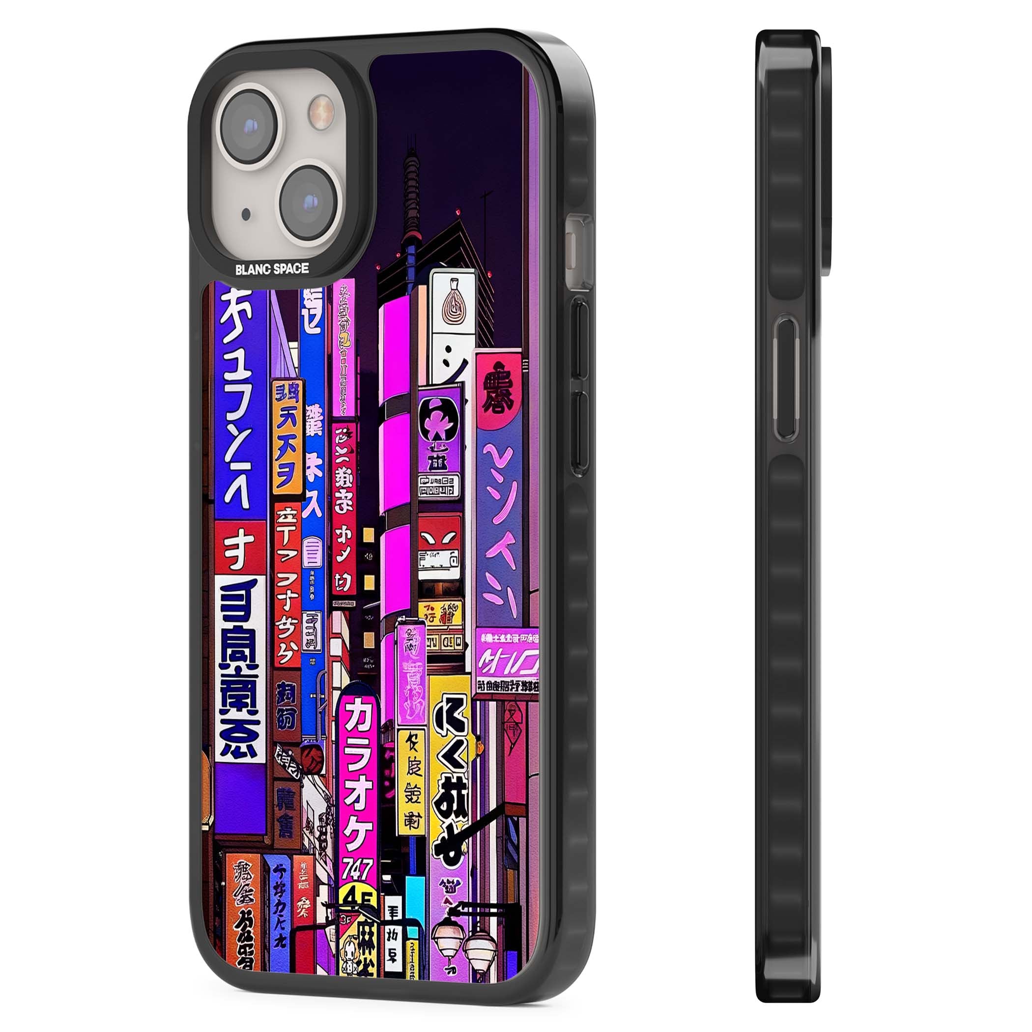 NEON NIGHT anime iPhone case | Black Impact case for iPhone 13, iPhone 14, iPhone 15