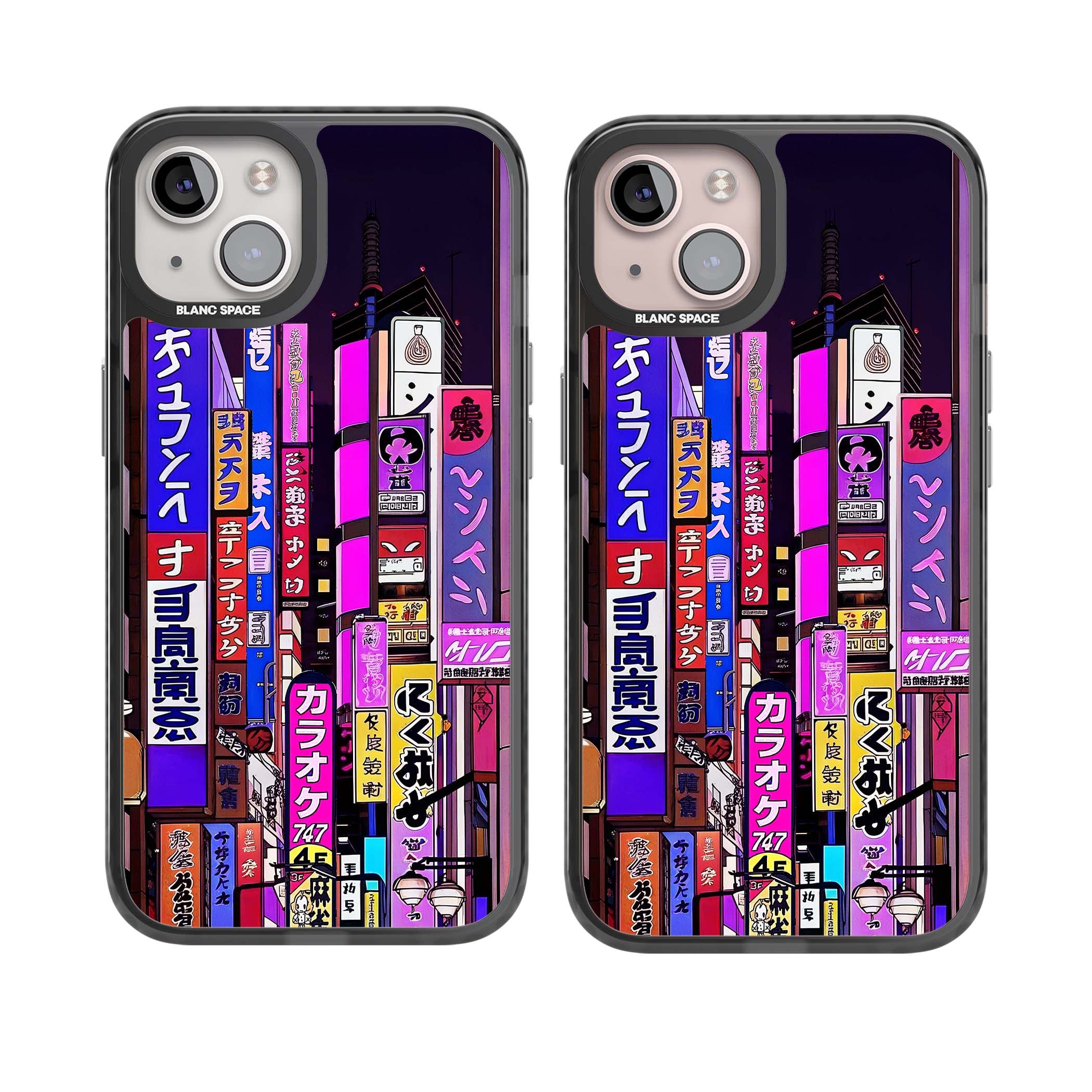 NEON NIGHT anime iPhone case | Black Impact case for iPhone 13, iPhone 14, iPhone 15