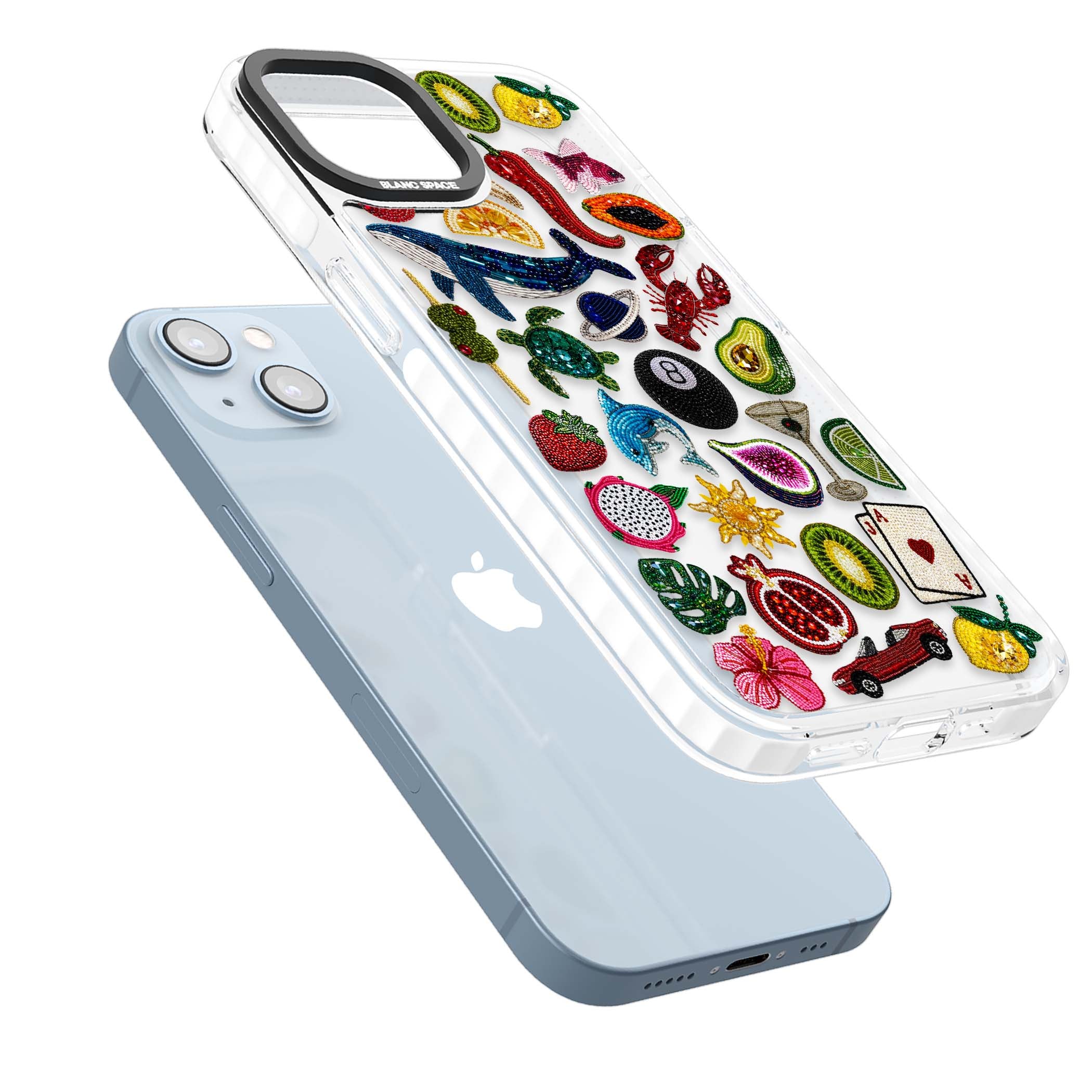 Beaded Mix cute iPhone case | Clear Impact case for iPhone 13, iPhone 14, iPhone 15