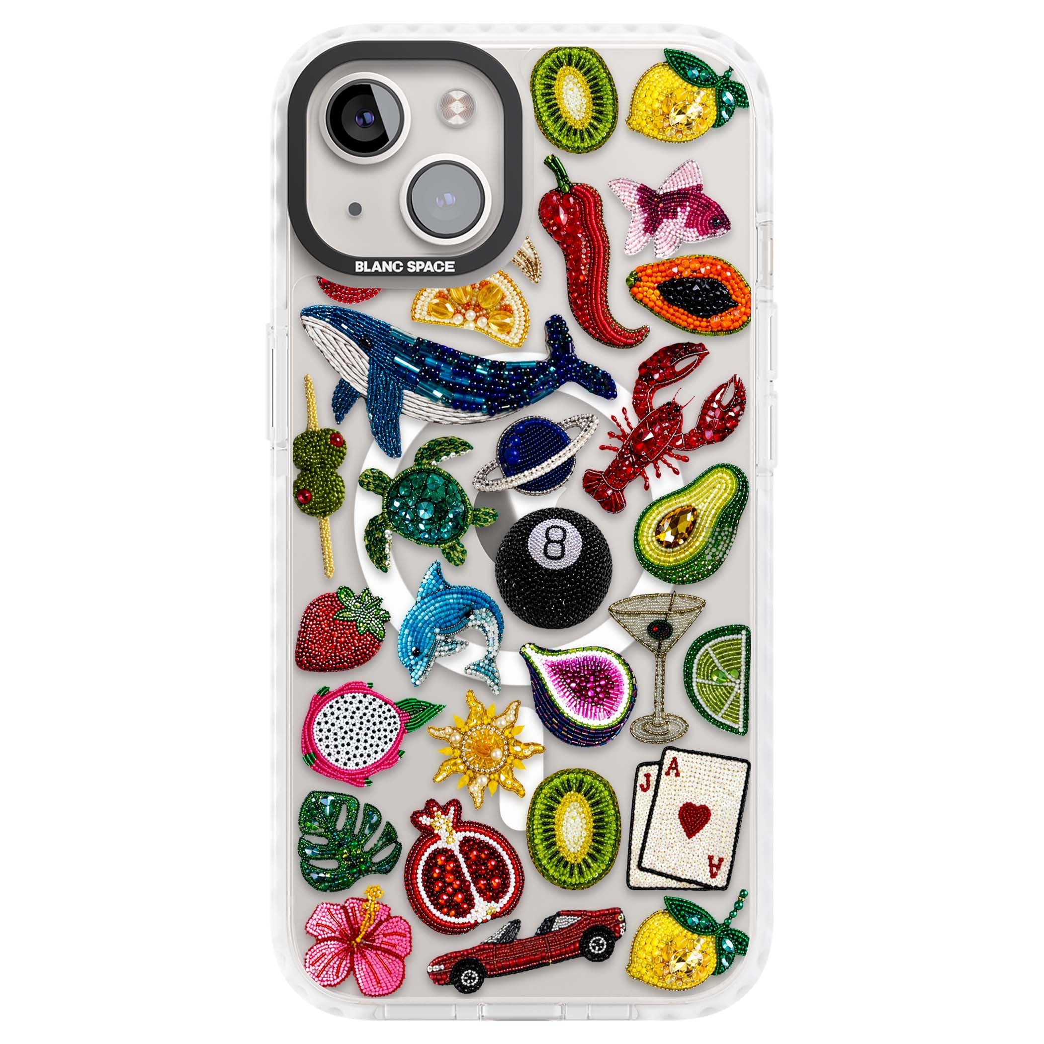 Beaded Mix cute iPhone case | Impact Magsafe case for iPhone 13, iPhone 14, iPhone 15