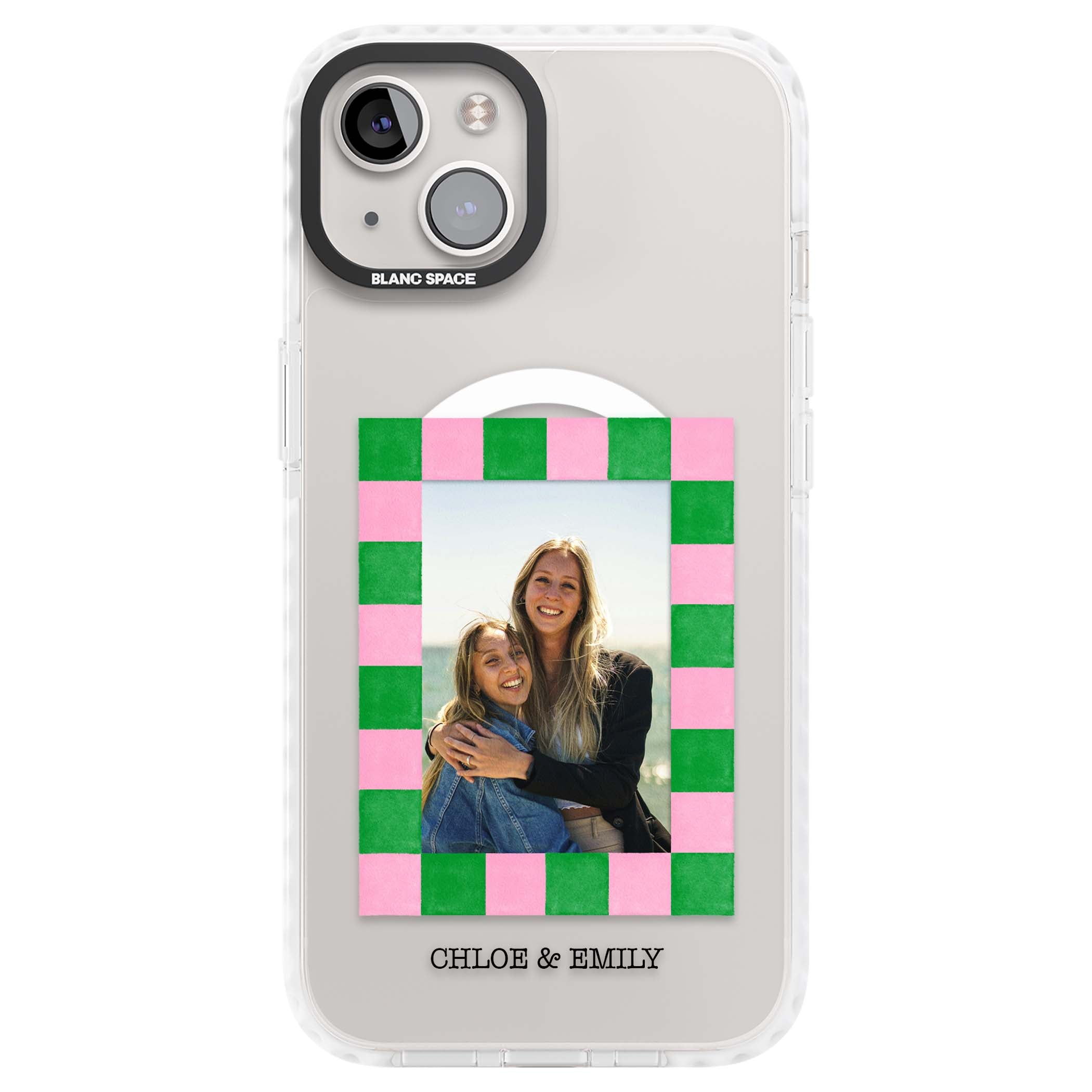 Riviera Check Photo cute iPhone case | Impact Magsafe case for iPhone 13, iPhone 14, iPhone 15