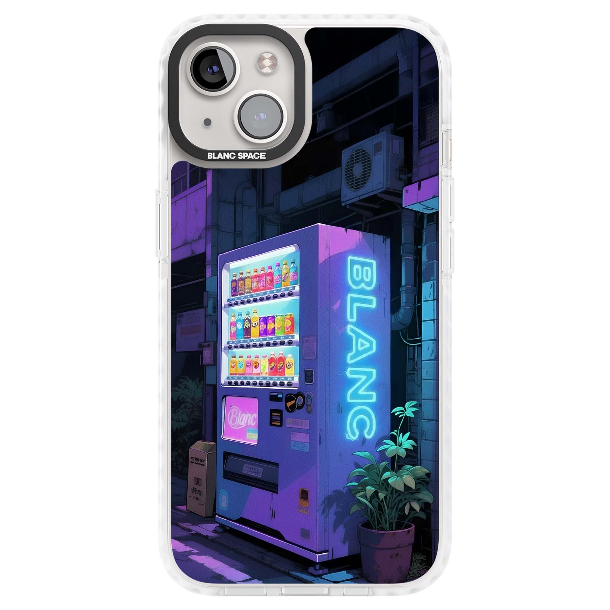 Shibuya Glow Japanese iPhone case featuring a glowing Tokyo vending machine, neon signage, and moody purple alleyway | Impact Magsafe case for iPhone 13, iPhone 14, iPhone 15