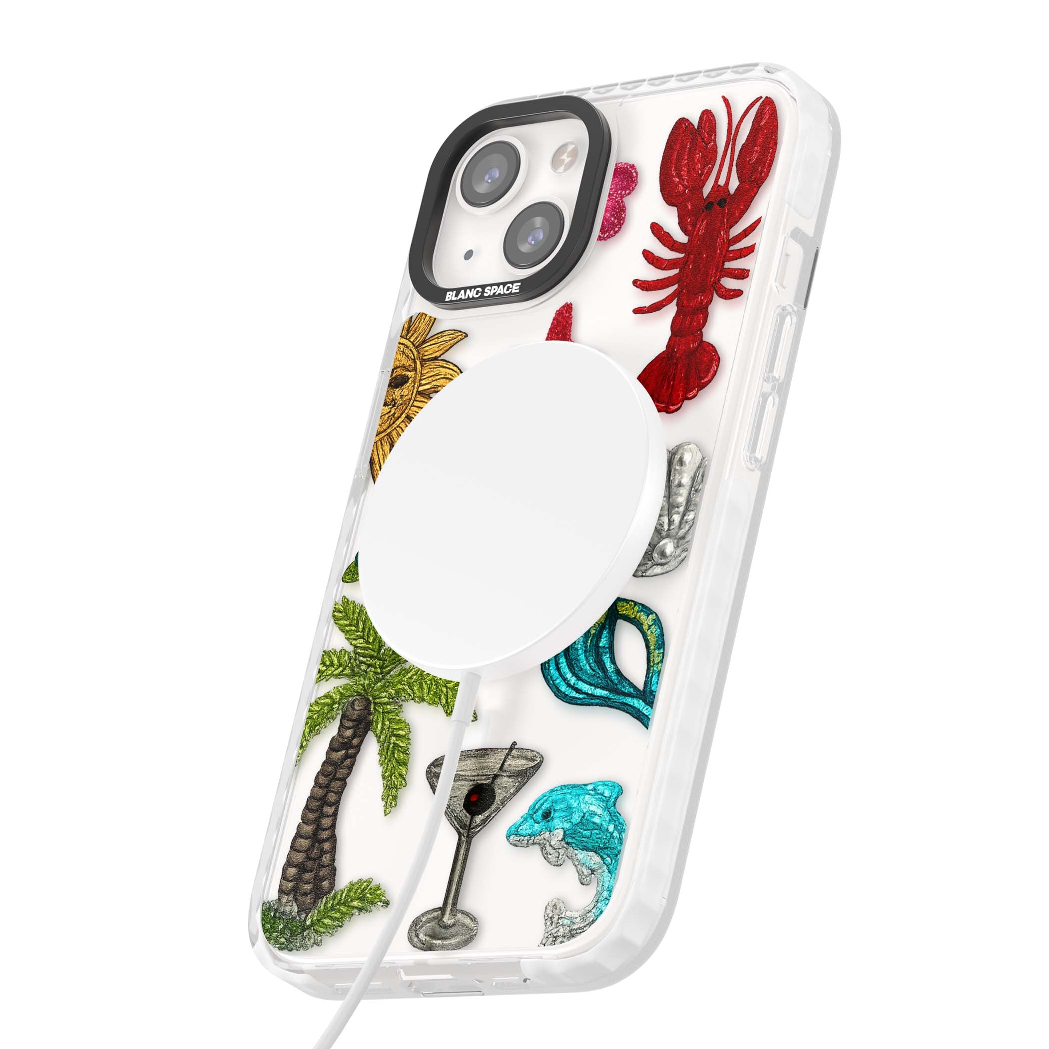 Painted Coastal Pattern coastal iPhone case | Impact Magsafe case for iPhone 13, iPhone 14, iPhone 15