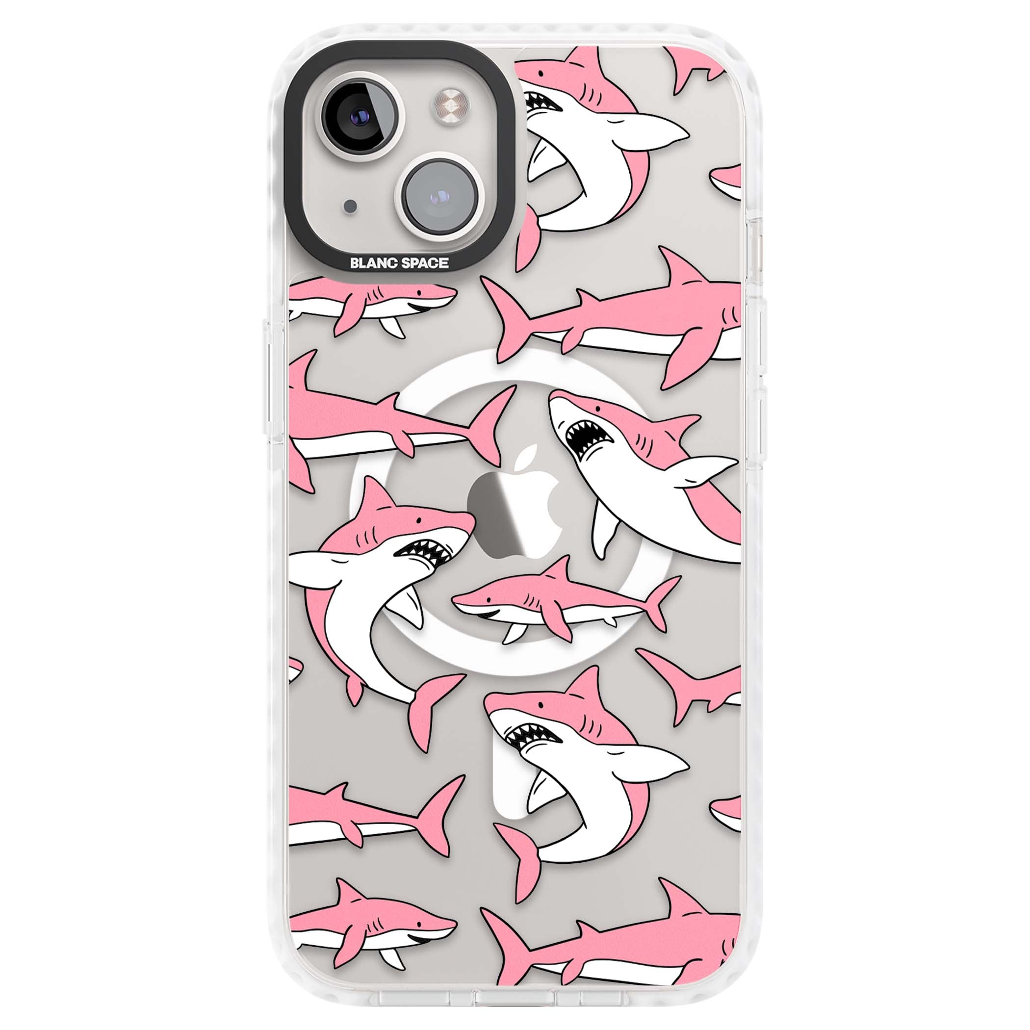 Bubblegum Sharks for her iPhone case | Impact Magsafe case for iPhone 13, iPhone 14, iPhone 15