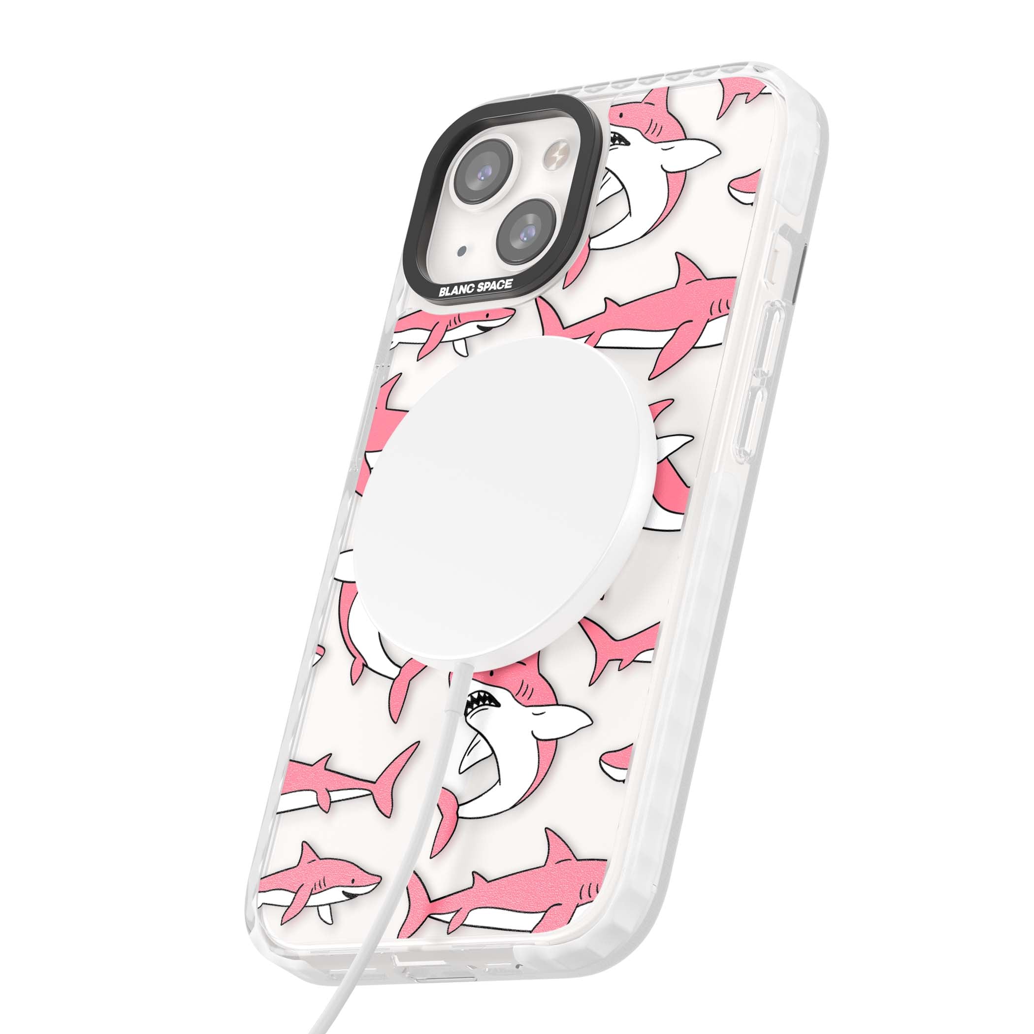 Bubblegum Sharks for her iPhone case | Impact Magsafe case for iPhone 13, iPhone 14, iPhone 15