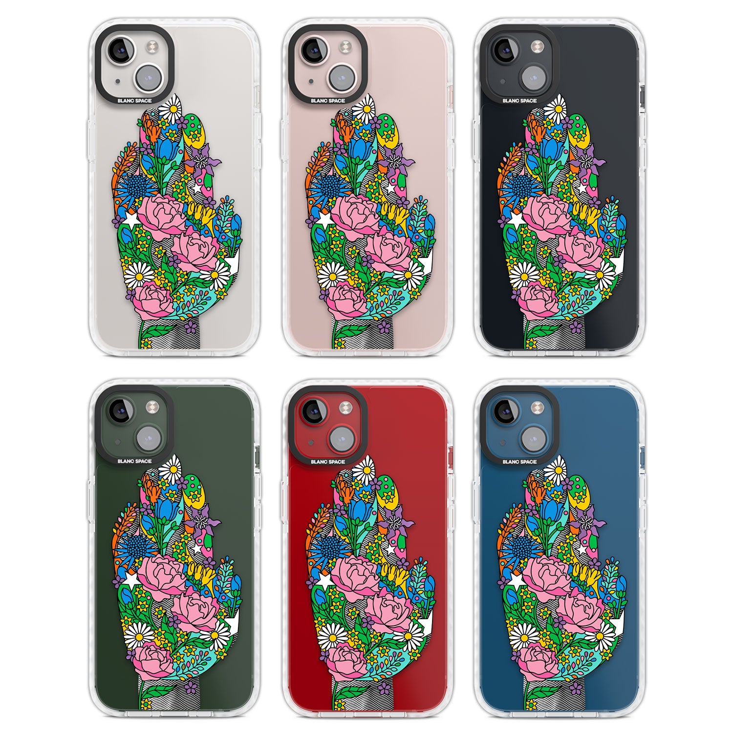 Garden Touch Clear Impact Phone Case for iPhone 13, iPhone 14, iPhone 15