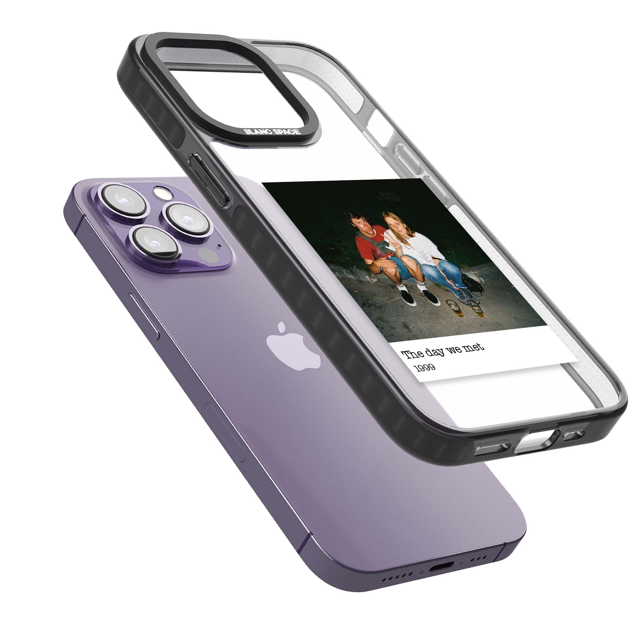 Photo Memory minimal iPhone case | Black Impact case for iPhone 13 Pro, iPhone 14 Pro, iPhone 15 Pro