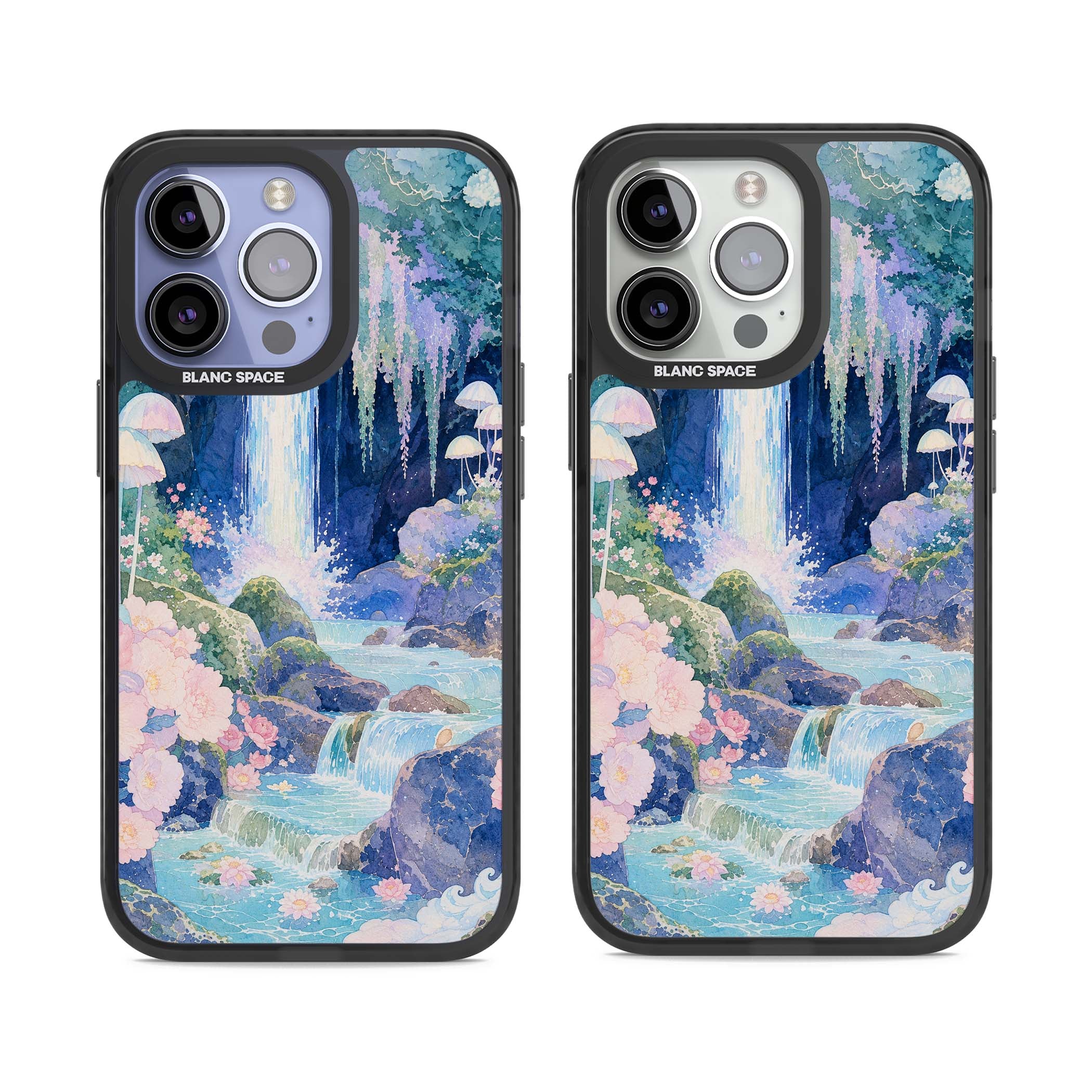 Mystic Waterfall art iPhone case | Black Impact Magsafe case for iPhone 13 Pro, iPhone 14 Pro, iPhone 15 Pro
