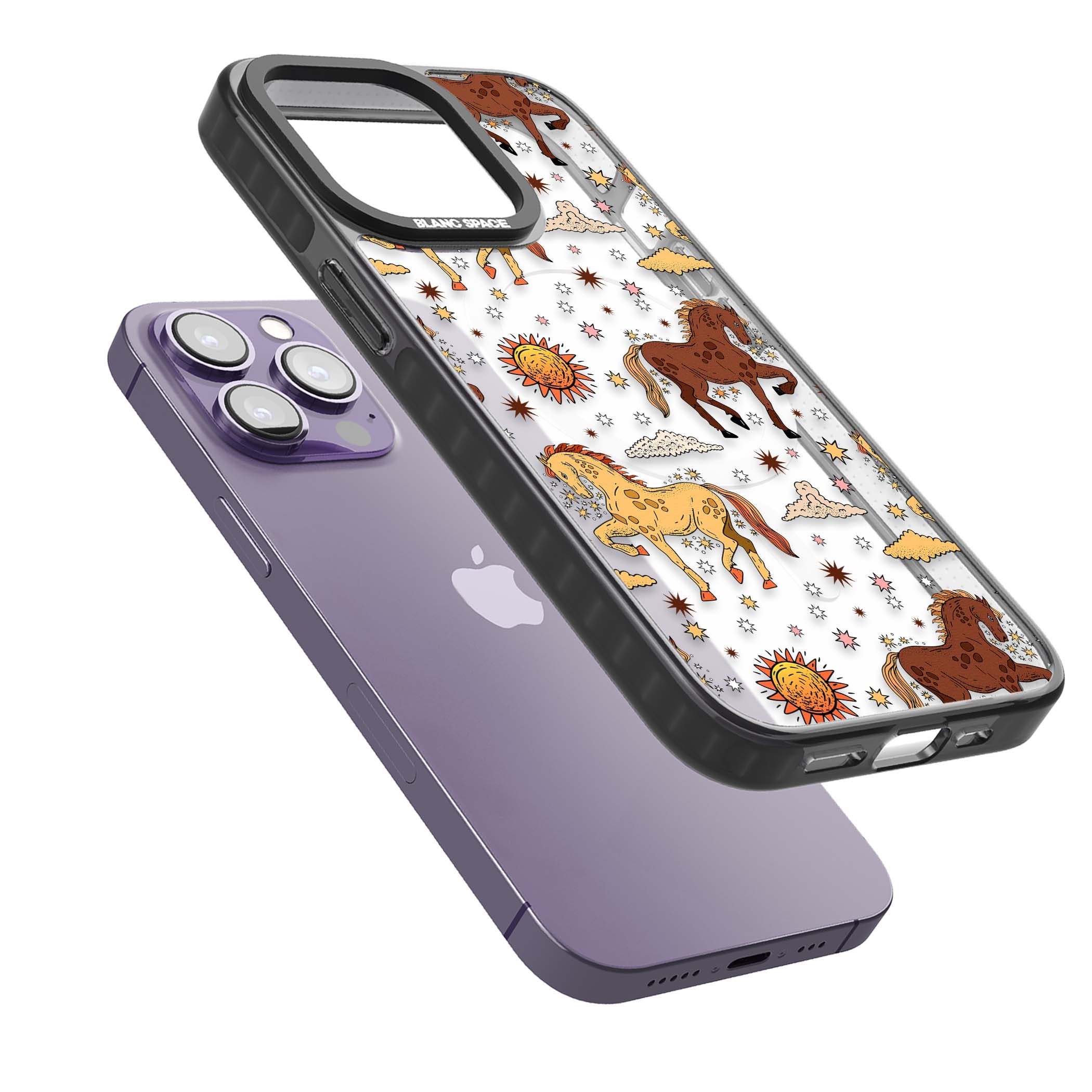 Elevate Your Phone'S Style With This Boho Celestial Sun & Eye Phone Case, Featuring A Mystical Blend Of Suns, All-Seeing Eyes, Butterflies, Stars, And