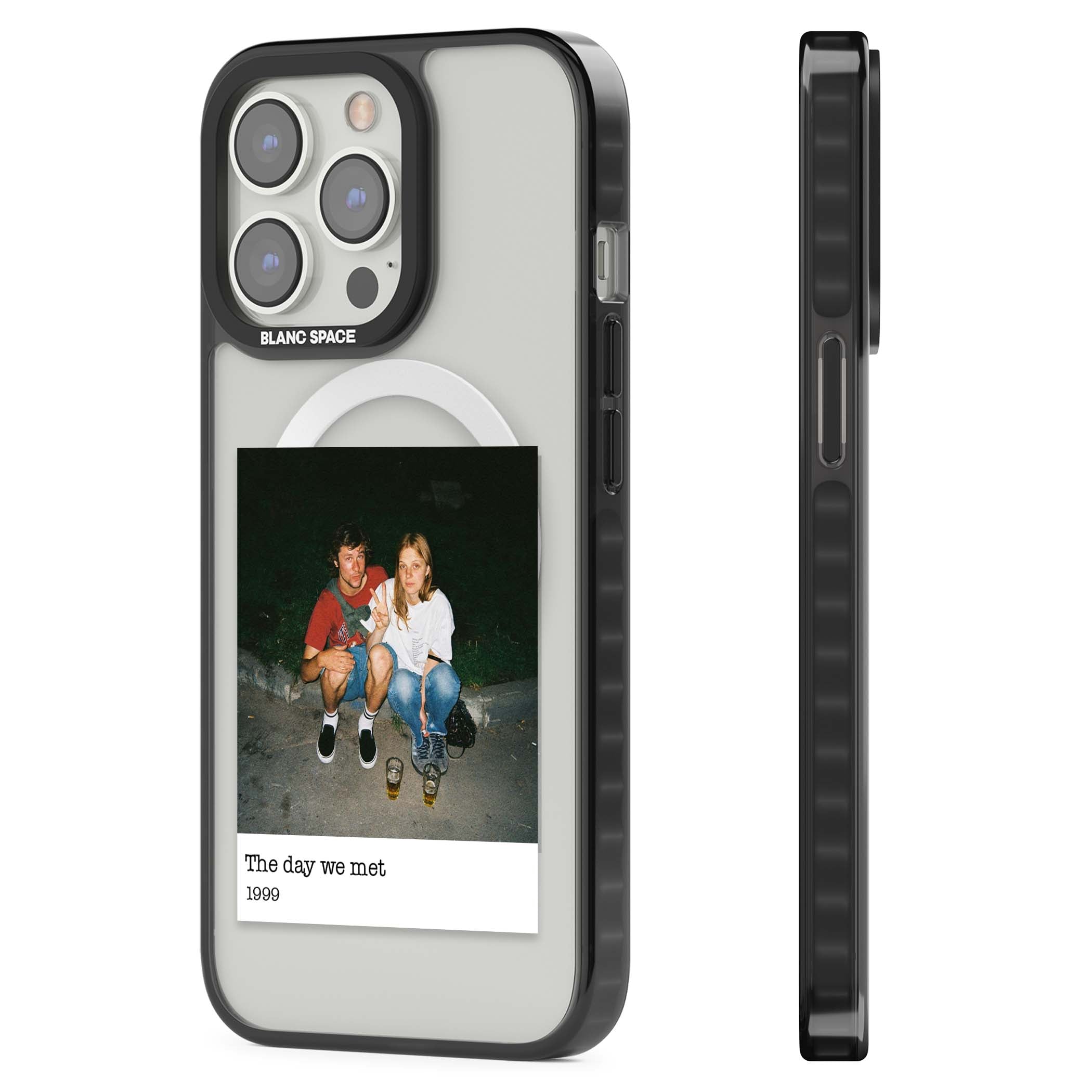 Photo Memory minimal iPhone case | Black Impact Magsafe case for iPhone 13 Pro, iPhone 14 Pro, iPhone 15 Pro