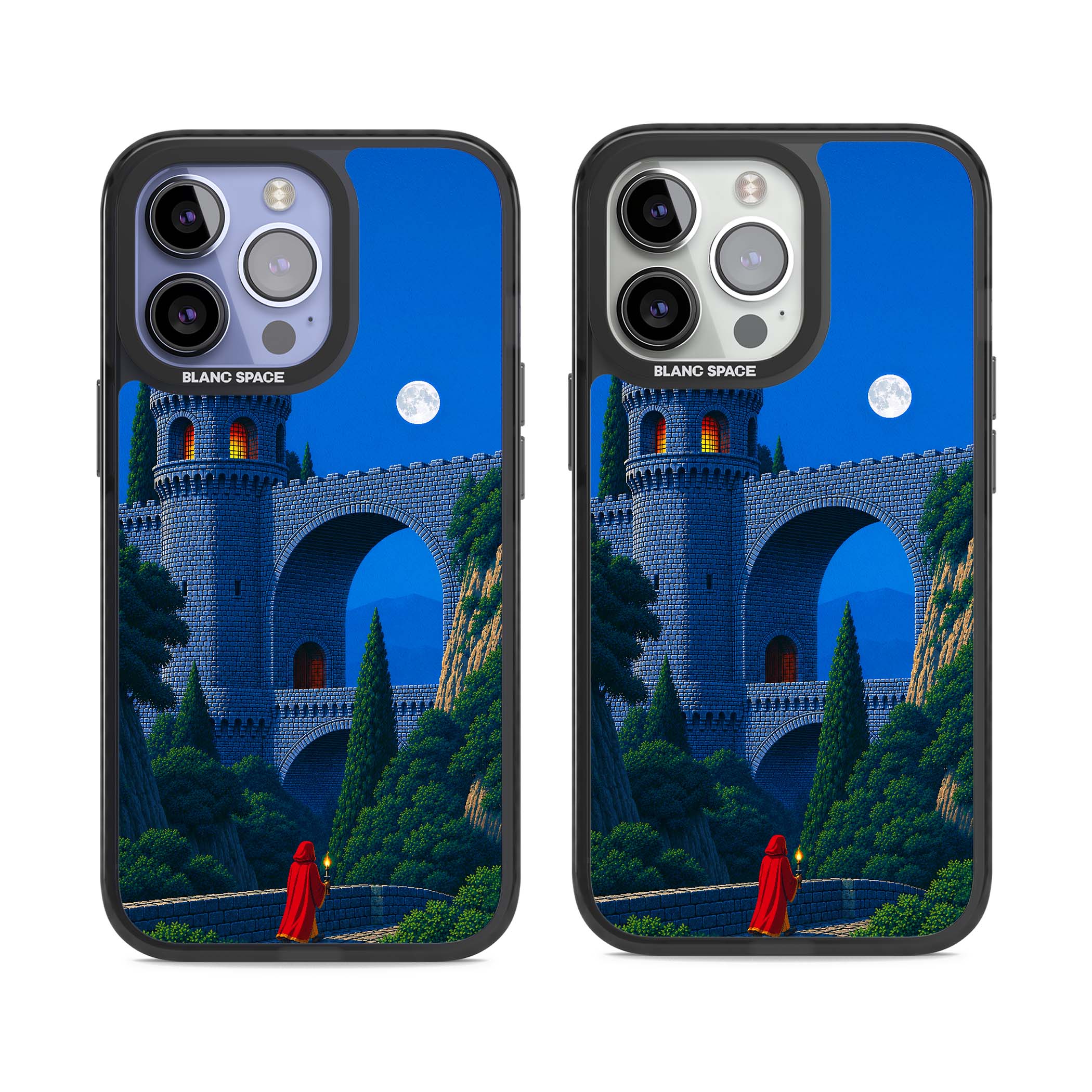 Castle Walls art iPhone case | Black Impact Magsafe case for iPhone 13 Pro, iPhone 14 Pro, iPhone 15 Pro