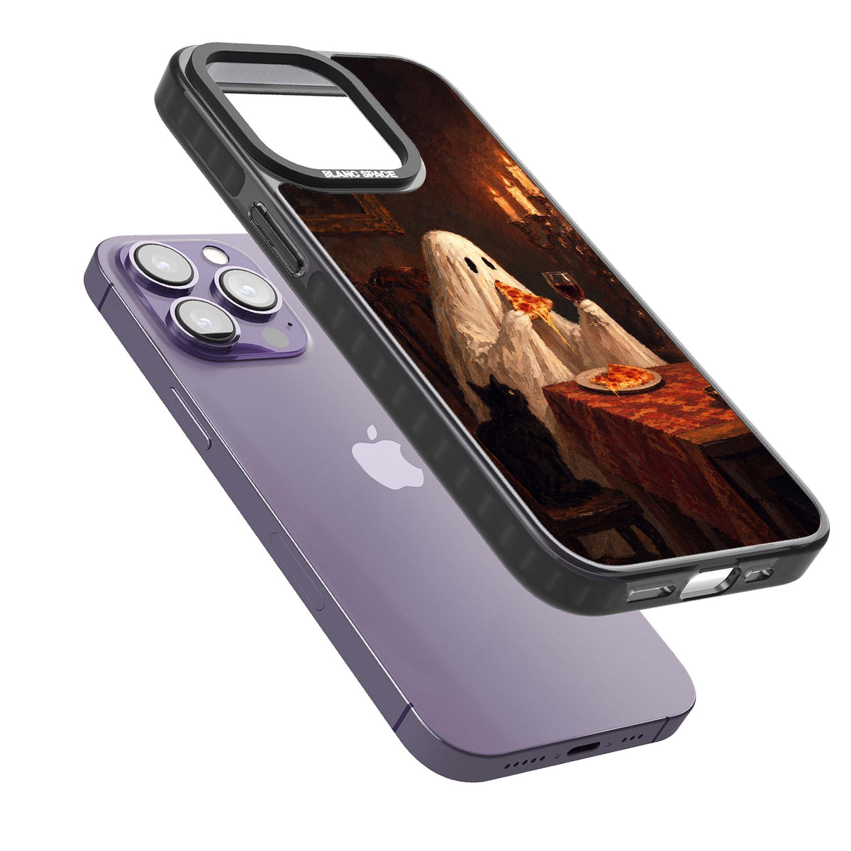 Lonely Night In art iPhone case | Black Impact Magsafe case for iPhone 13 Pro, iPhone 14 Pro, iPhone 15 Pro