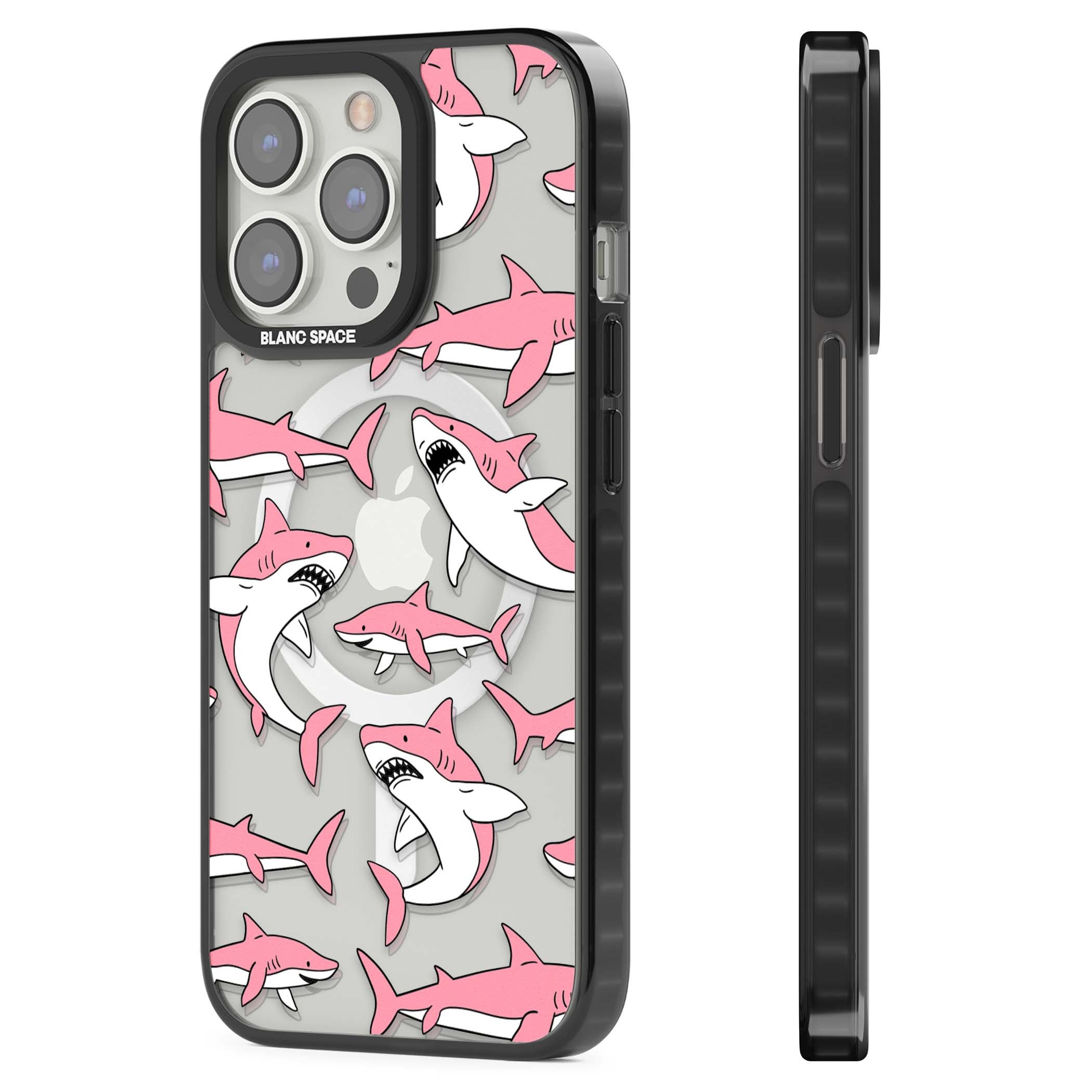 Bubblegum Sharks for her iPhone case | Black Impact Magsafe case for iPhone 13 Pro, iPhone 14 Pro, iPhone 15 Pro
