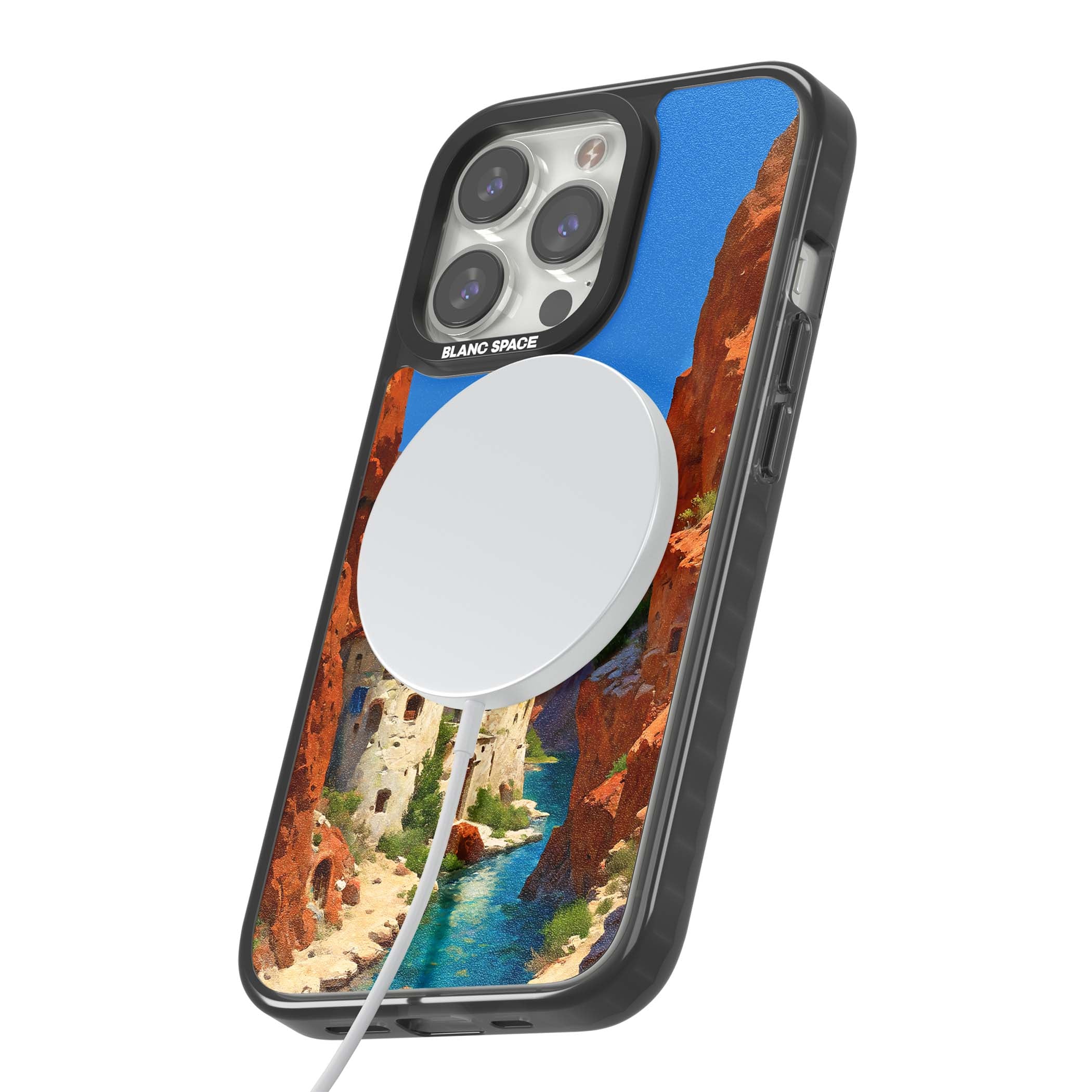 Canyon Haven for her iPhone case | Black Impact Magsafe case for iPhone 13 Pro, iPhone 14 Pro, iPhone 15 Pro