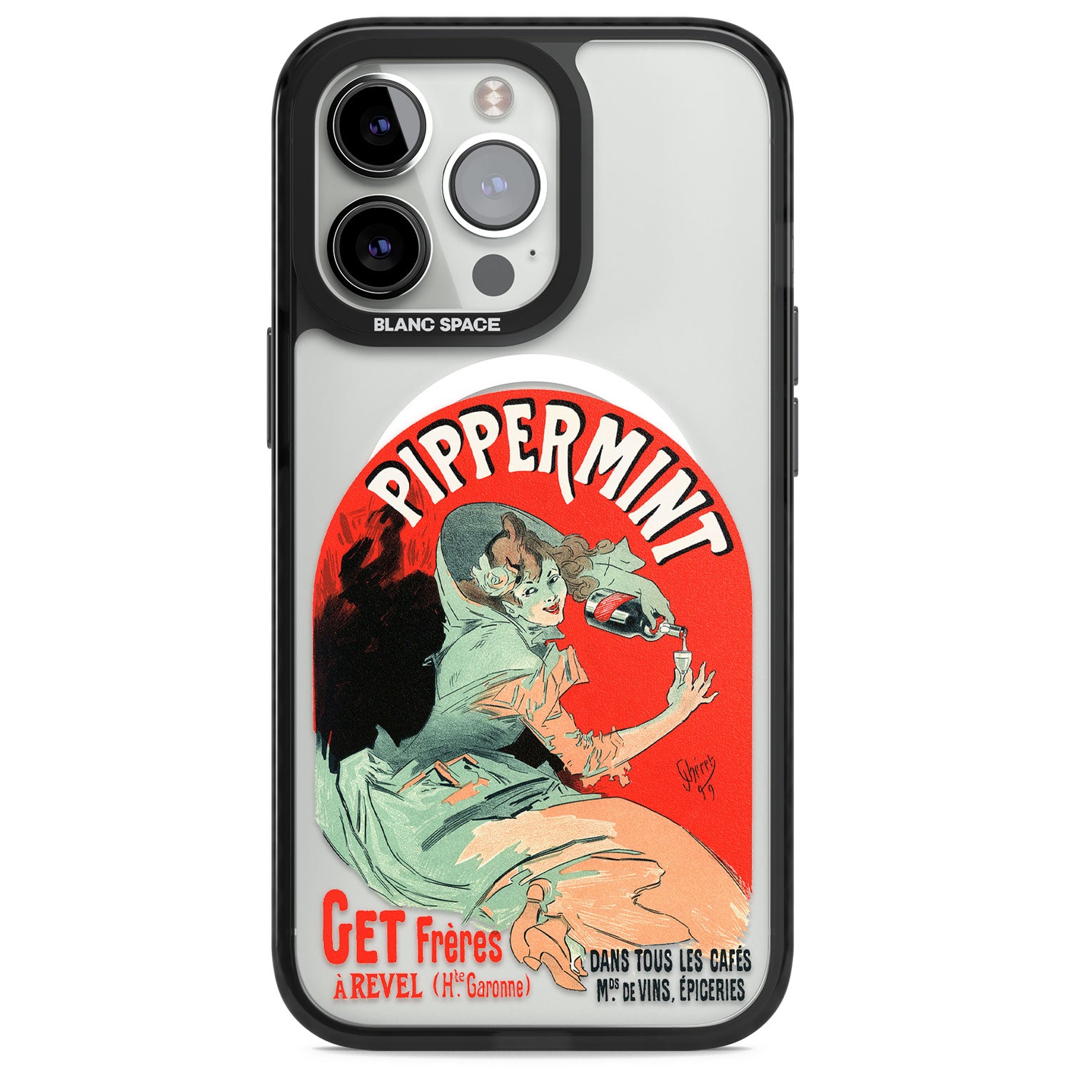 Pippermint Poster Magsafe Black Impact Phone Case for iPhone 13 Pro, iPhone 14 Pro, iPhone 15 Pro