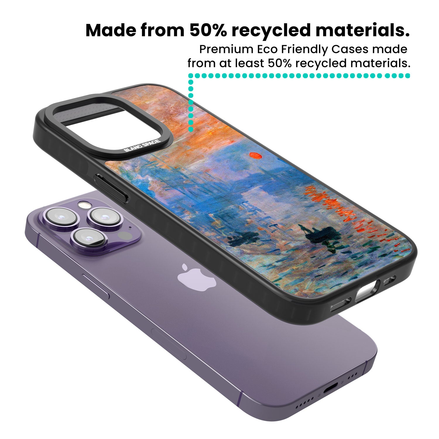 Sunset Harbor Magsafe Black Impact Phone Case for iPhone 13 Pro, iPhone 14 Pro, iPhone 15 Pro