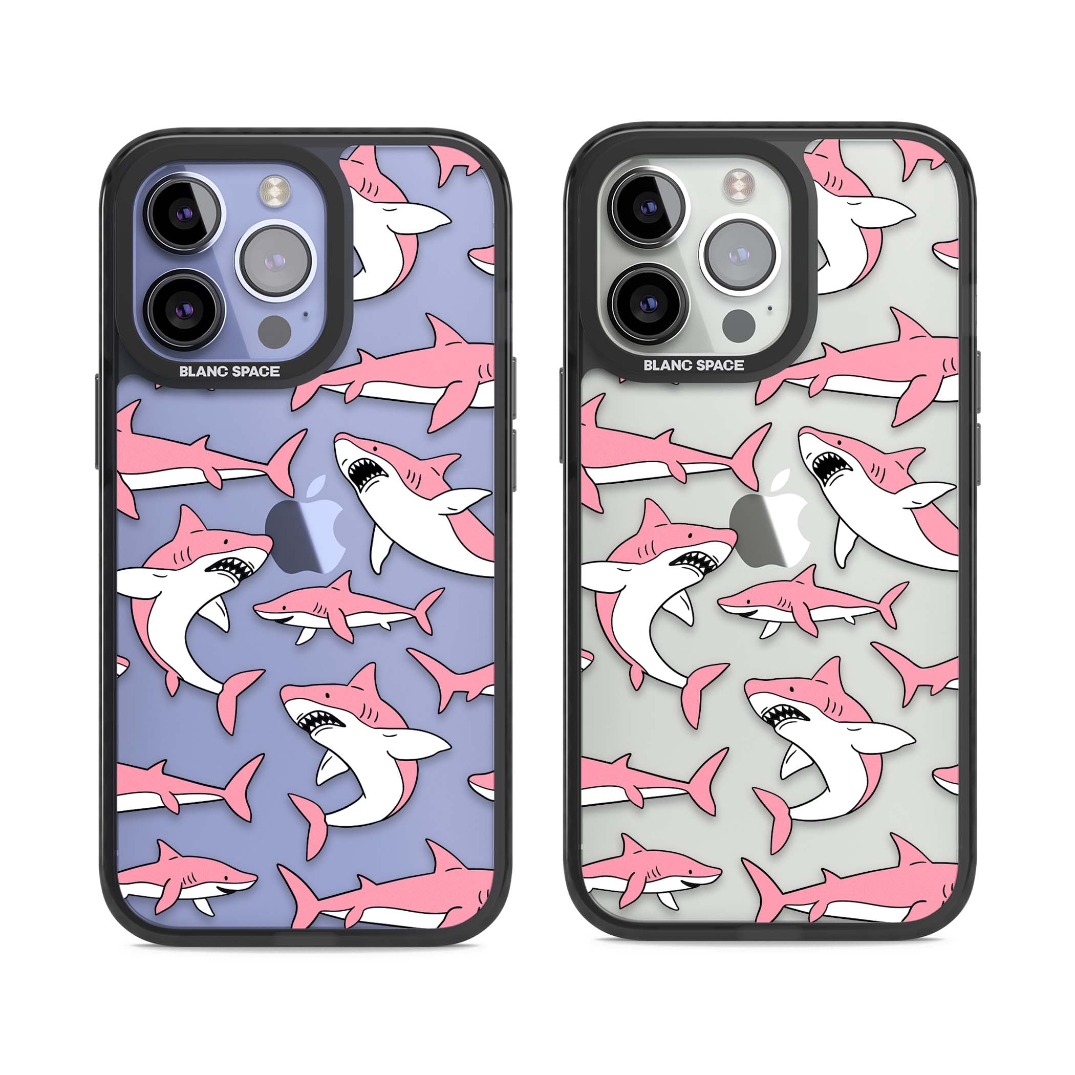 Bubblegum Sharks for her iPhone case | Black Impact case for iPhone 13 Pro, iPhone 14 Pro, iPhone 15 Pro