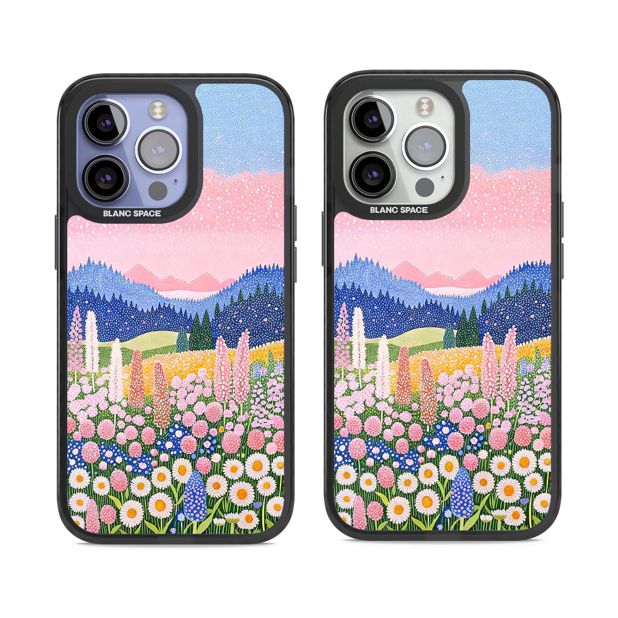 Valley Horizon cottagecore iPhone case | Black Impact case for iPhone 13 Pro, iPhone 14 Pro, iPhone 15 Pro