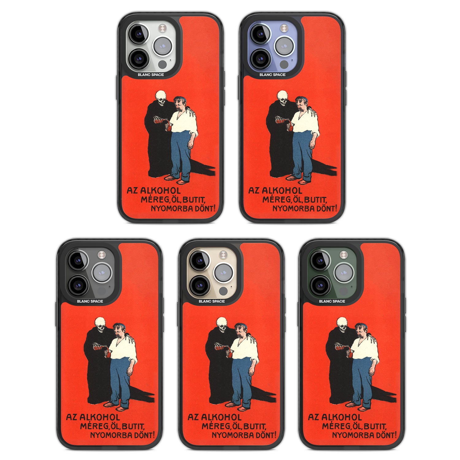 Az Alkohol Poster Black Impact Phone Case for iPhone 13 Pro, iPhone 14 Pro, iPhone 15 Pro