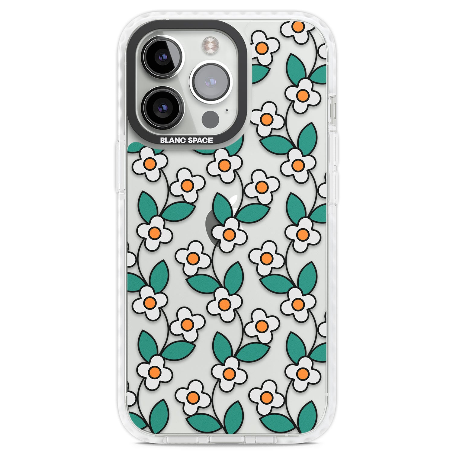Spring Daisies Clear Impact Phone Case for iPhone 13 Pro, iPhone 14 Pro, iPhone 15 Pro