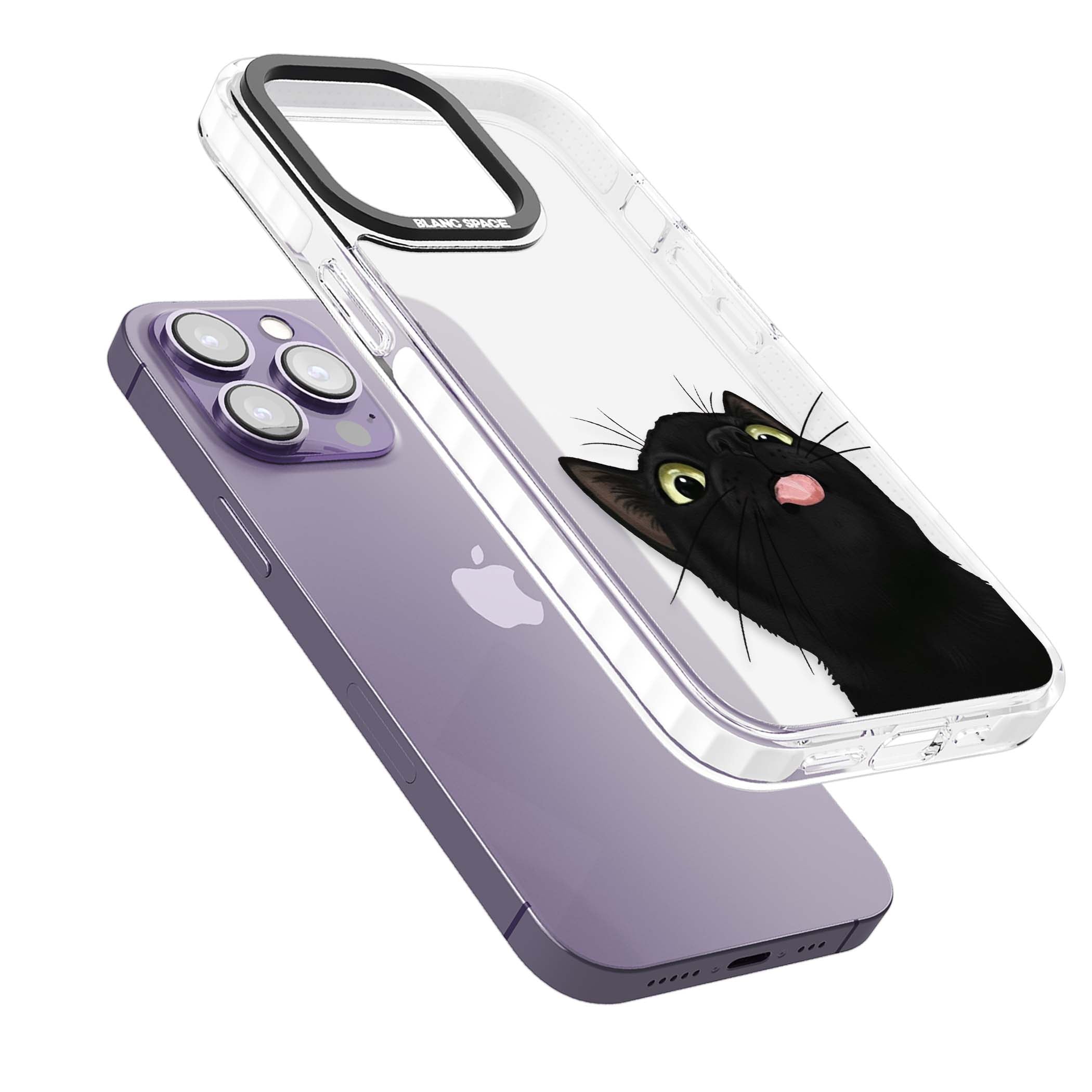 Black Cat Energy for her iPhone case | Clear Impact case for iPhone 13 Pro, iPhone 14 Pro, iPhone 15 Pro