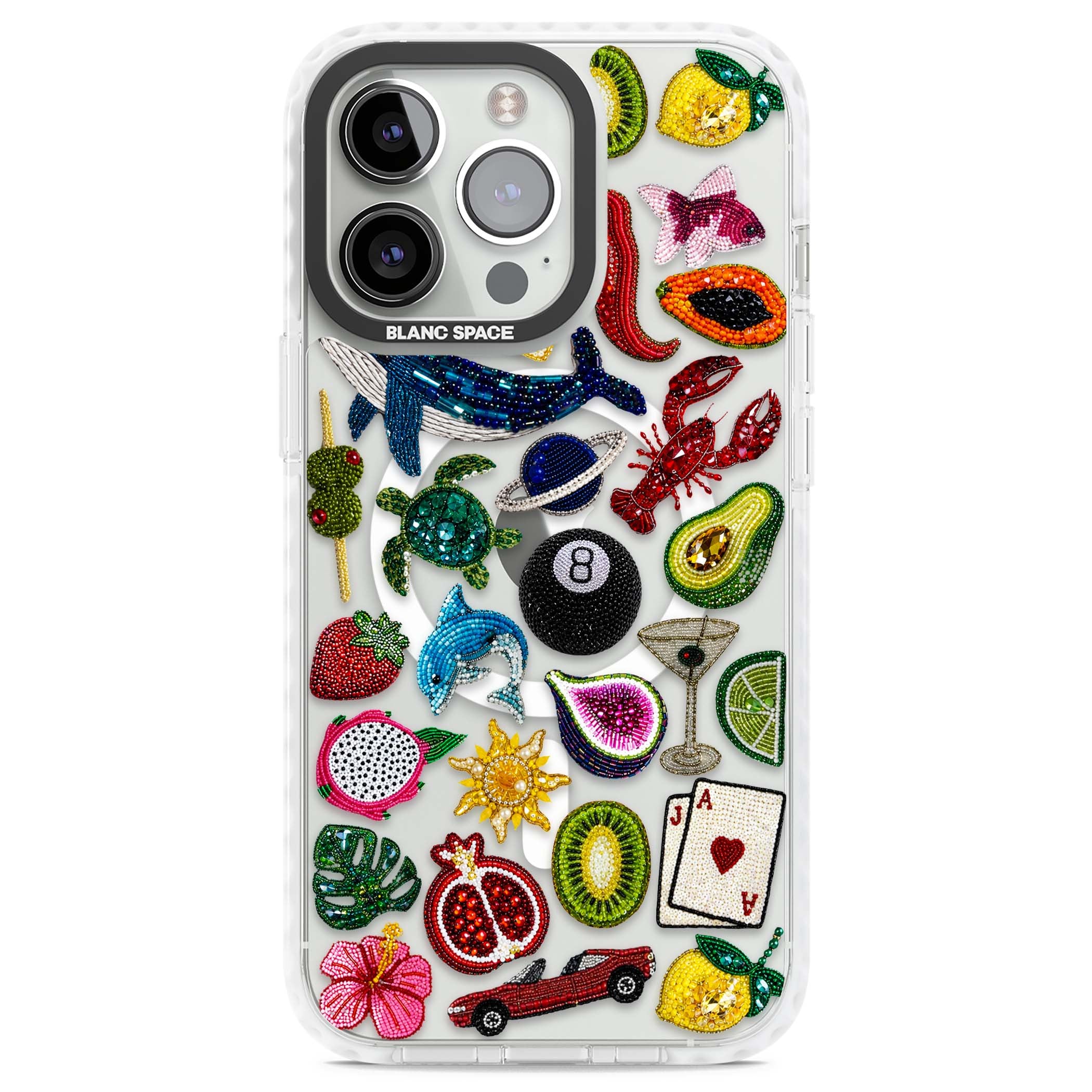 Beaded Mix cute iPhone case | Impact Magsafe case for iPhone 13 Pro, iPhone 14 Pro, iPhone 15 Pro