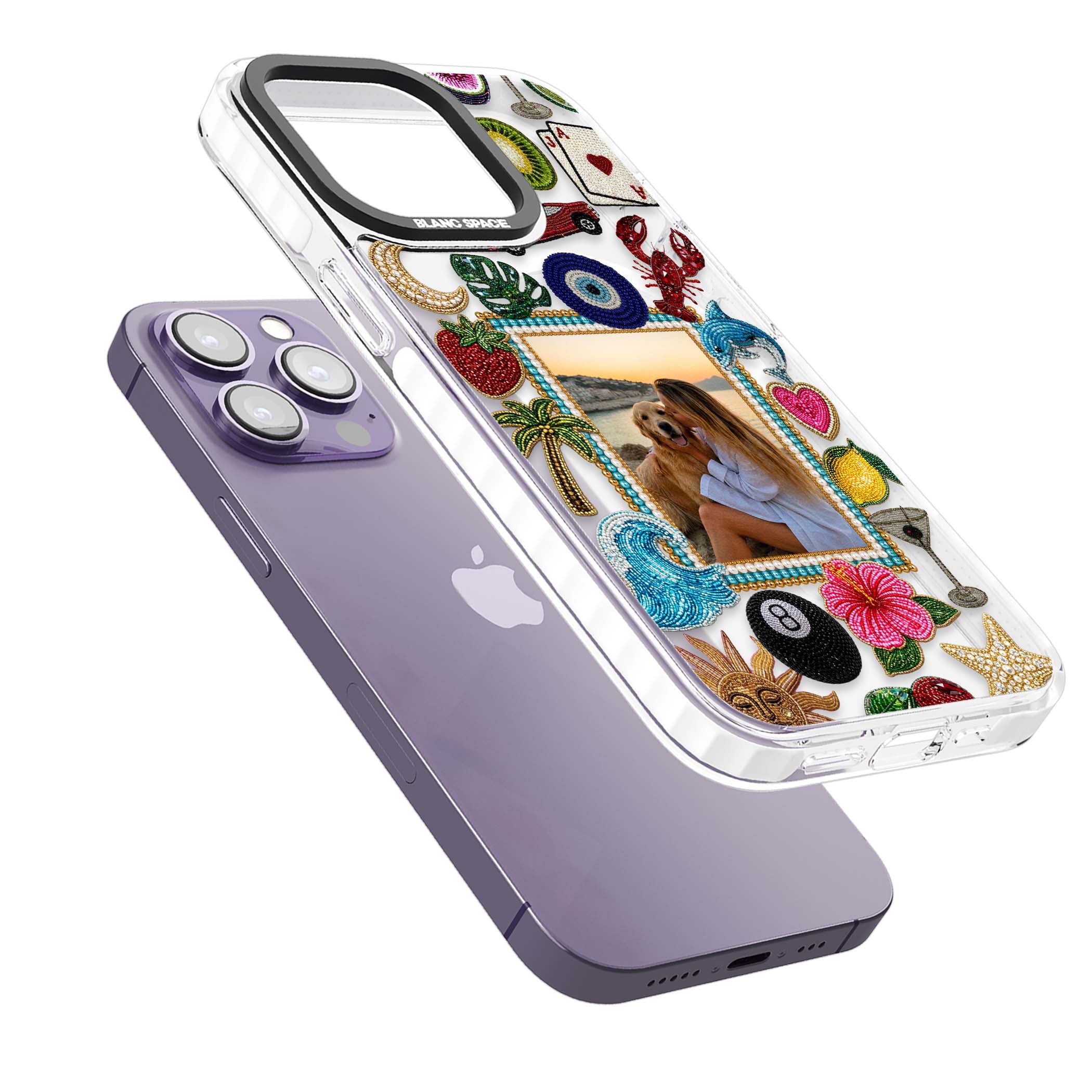 Beaded Photo coastal iPhone case | Impact Magsafe case for iPhone 13 Pro, iPhone 14 Pro, iPhone 15 Pro
