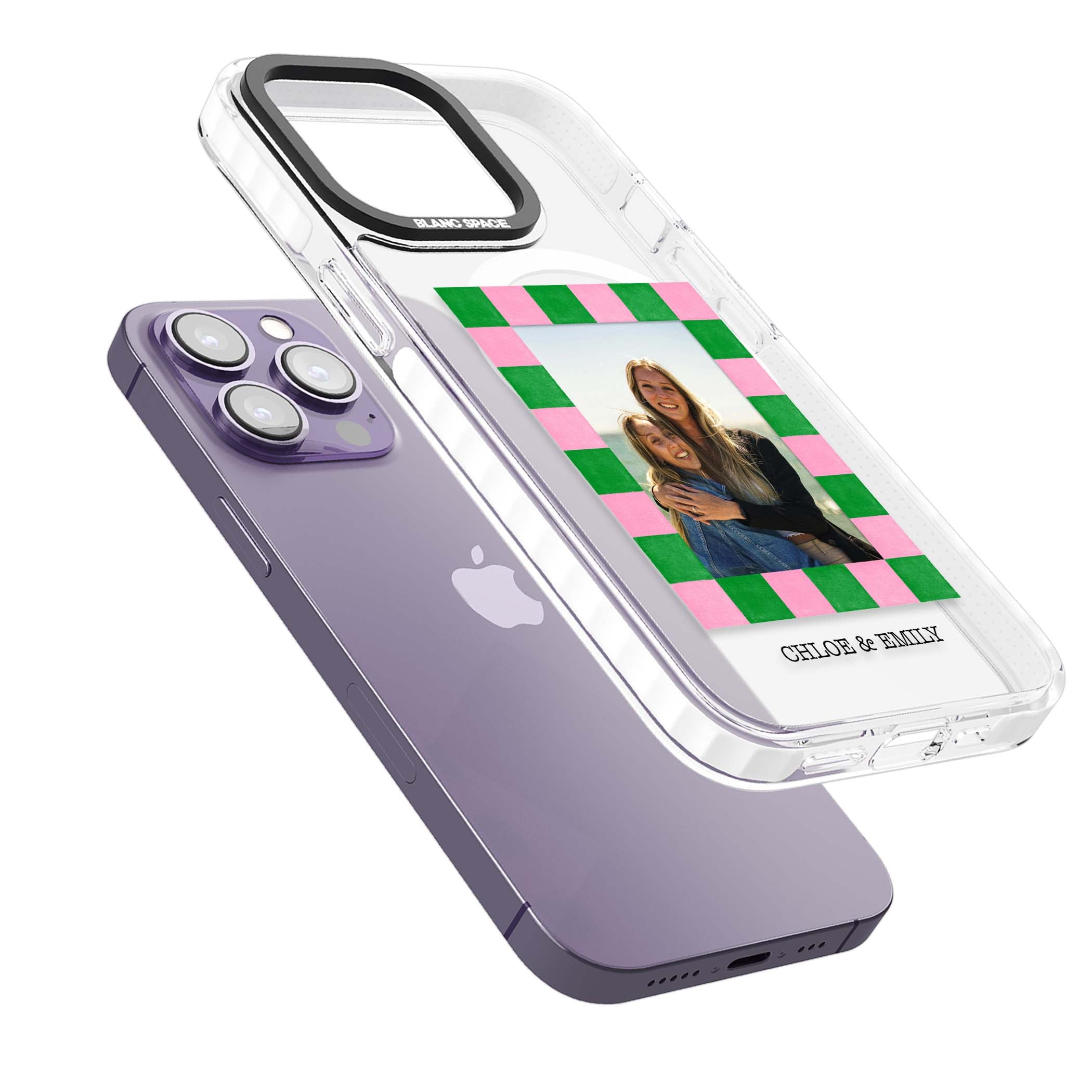 Riviera Check Photo cute iPhone case | Impact Magsafe case for iPhone 13 Pro, iPhone 14 Pro, iPhone 15 Pro
