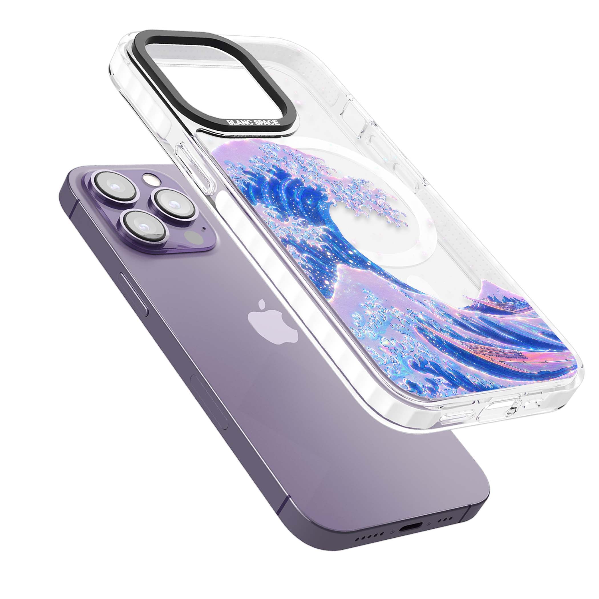 The Great Wave In Opal japanese iPhone case | Impact Magsafe case for iPhone 13 Pro, iPhone 14 Pro, iPhone 15 Pro