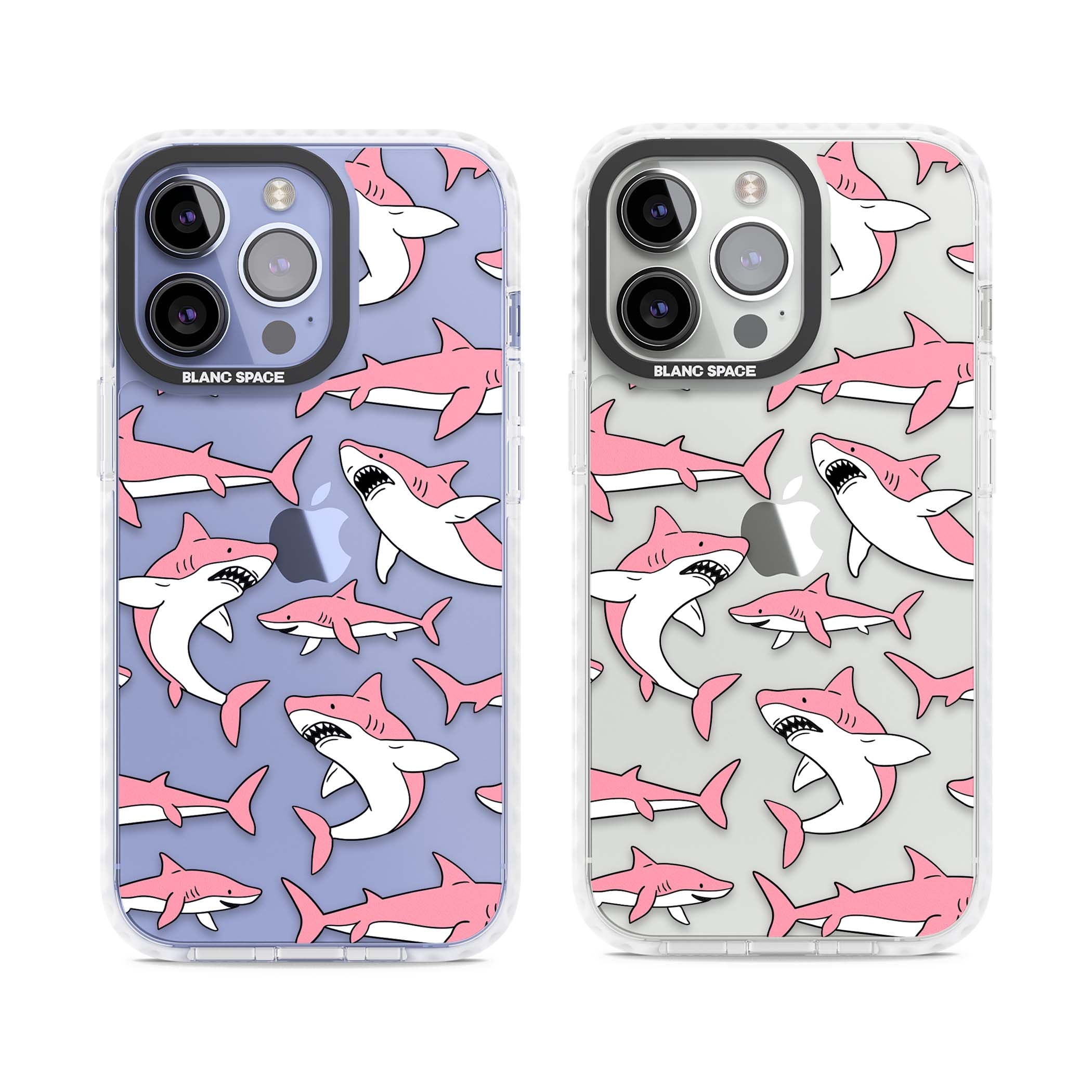 Bubblegum Sharks for her iPhone case | Clear Impact case for iPhone 13 Pro, iPhone 14 Pro, iPhone 15 Pro