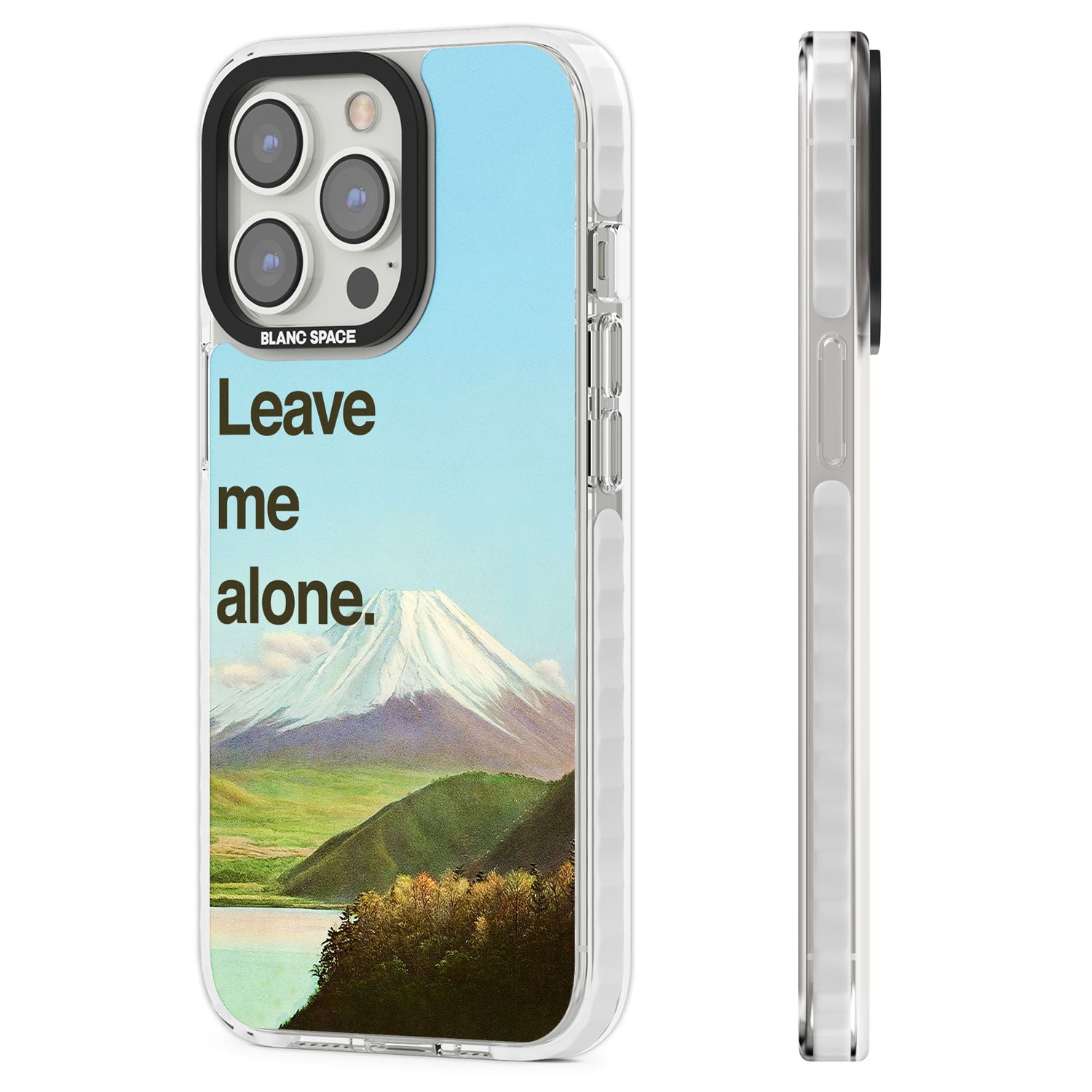 Leave me alone Clear Impact Phone Case for iPhone 13 Pro, iPhone 14 Pro, iPhone 15 Pro