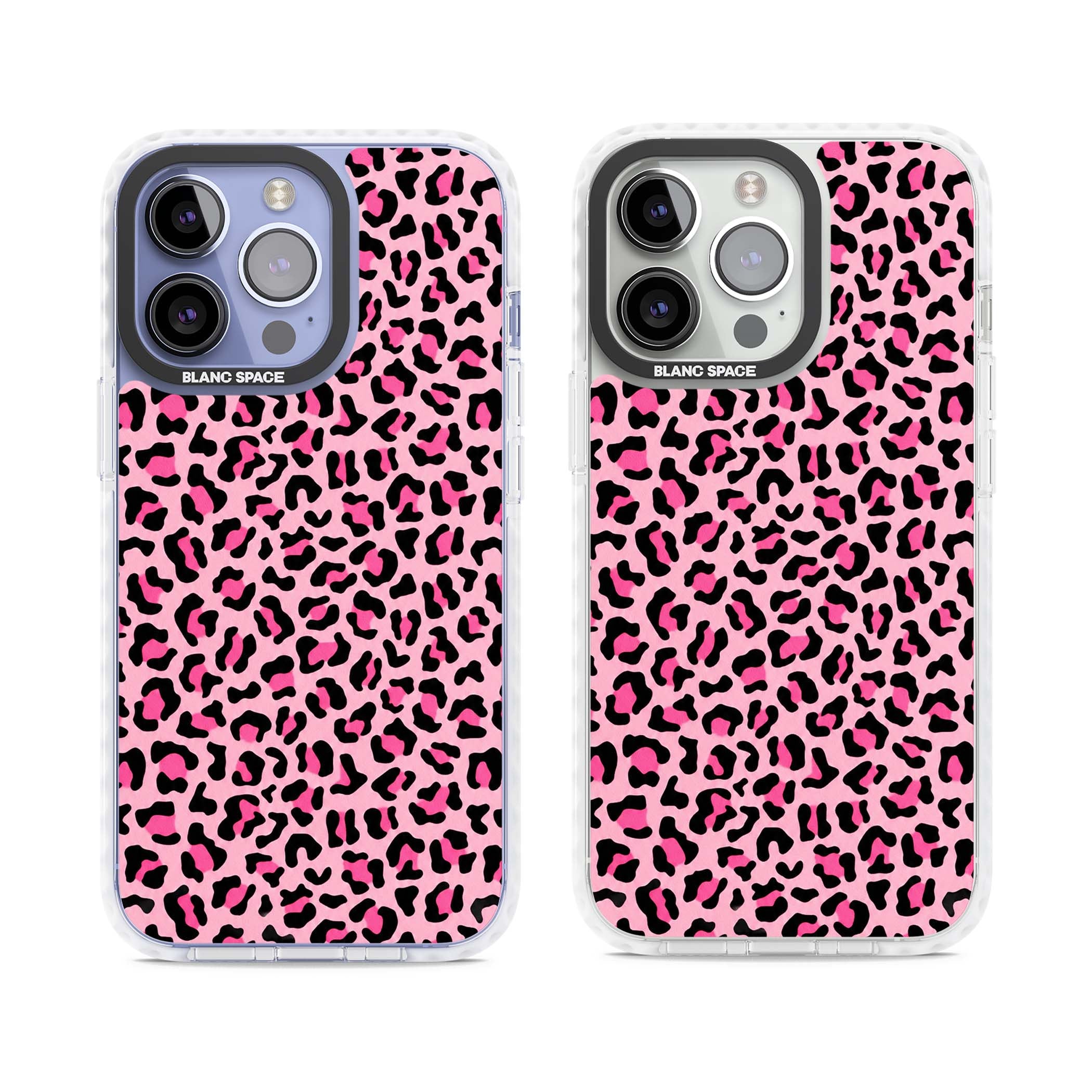 Pink Leopard baddie iPhone case | Clear Impact case for iPhone 13 Pro, iPhone 14 Pro, iPhone 15 Pro