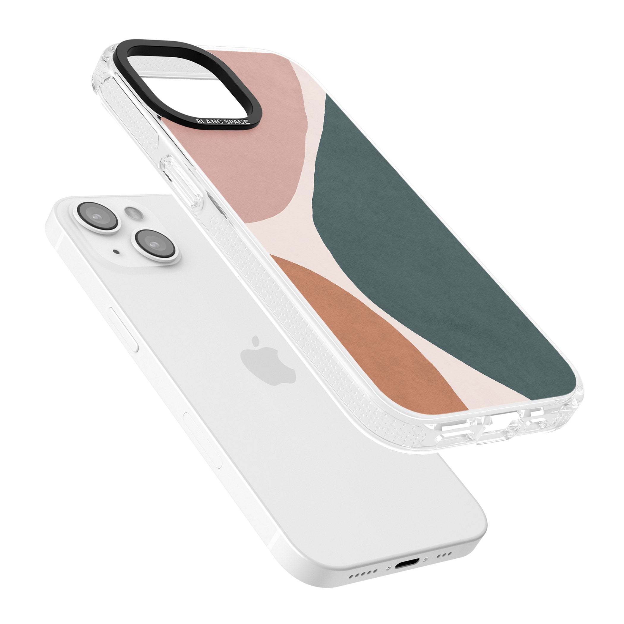 Lush Abstract Watercolour Design #8 iPhone 15 / 14 / 13 Clear Case Impact Air - Blanc Space