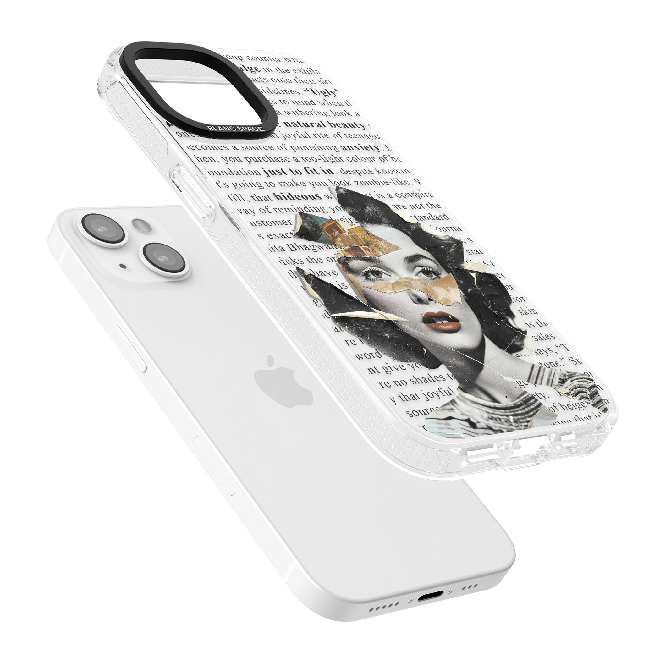 Beauty is Within iPhone 15 / 14 / 13 Clear Case Impact Air - Blanc Space