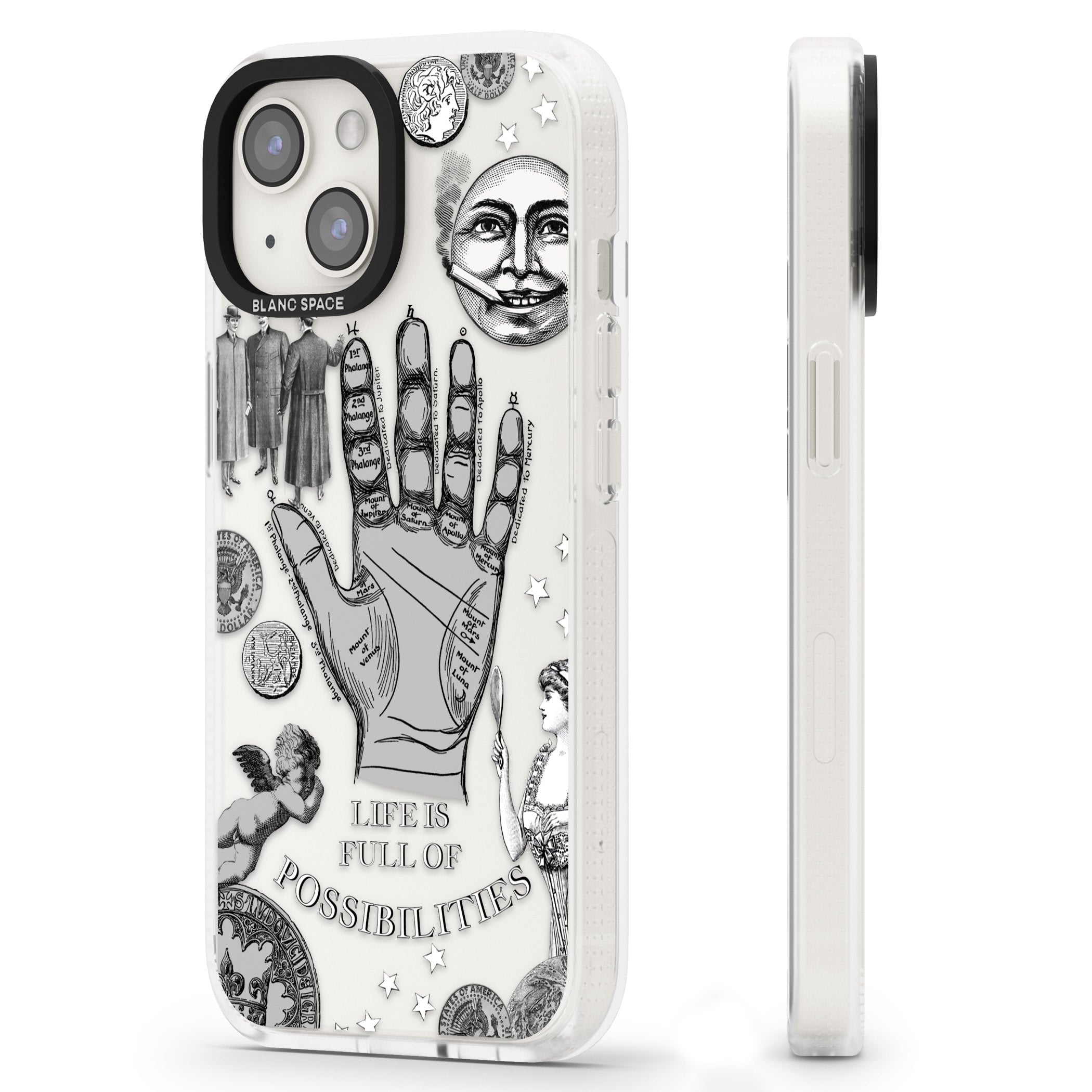 Life is Full of Possibilities iPhone 15 / 14 / 13 Clear Case Impact Air - Blanc Space