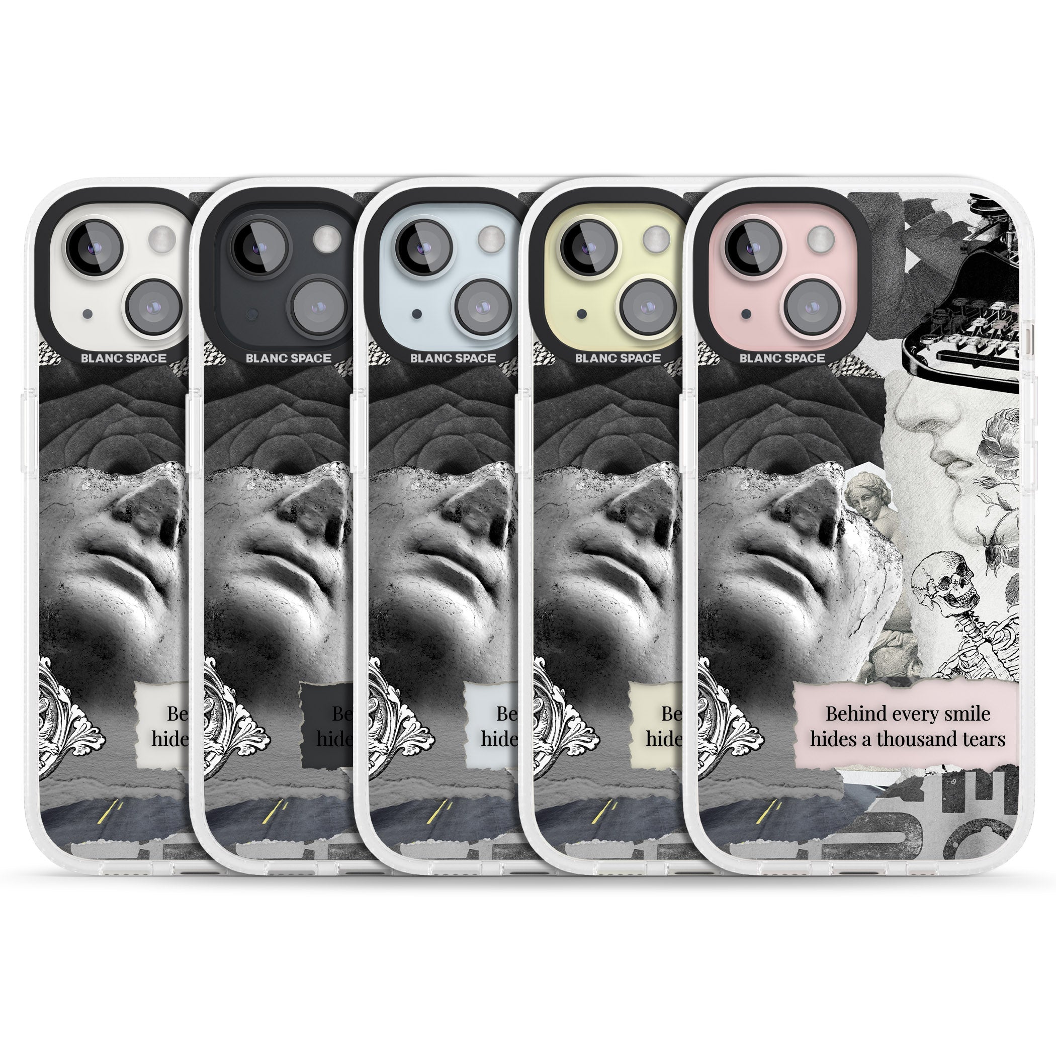 Behind Every Smile iPhone 15 / 14 / 13 Clear Case Impact Air - Blanc Space