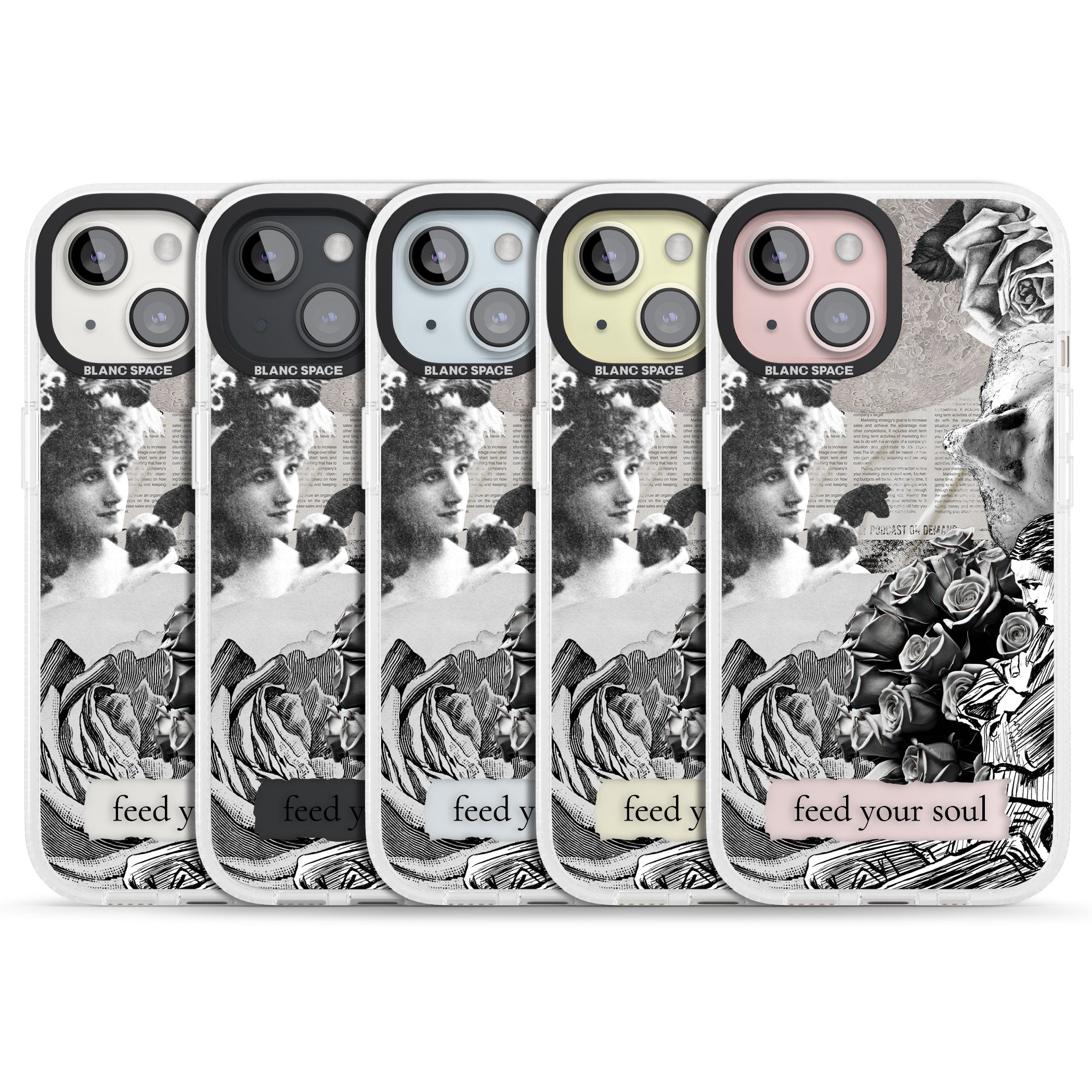 Feed Your Soul iPhone 15 / 14 / 13 Clear Case Impact Air - Blanc Space