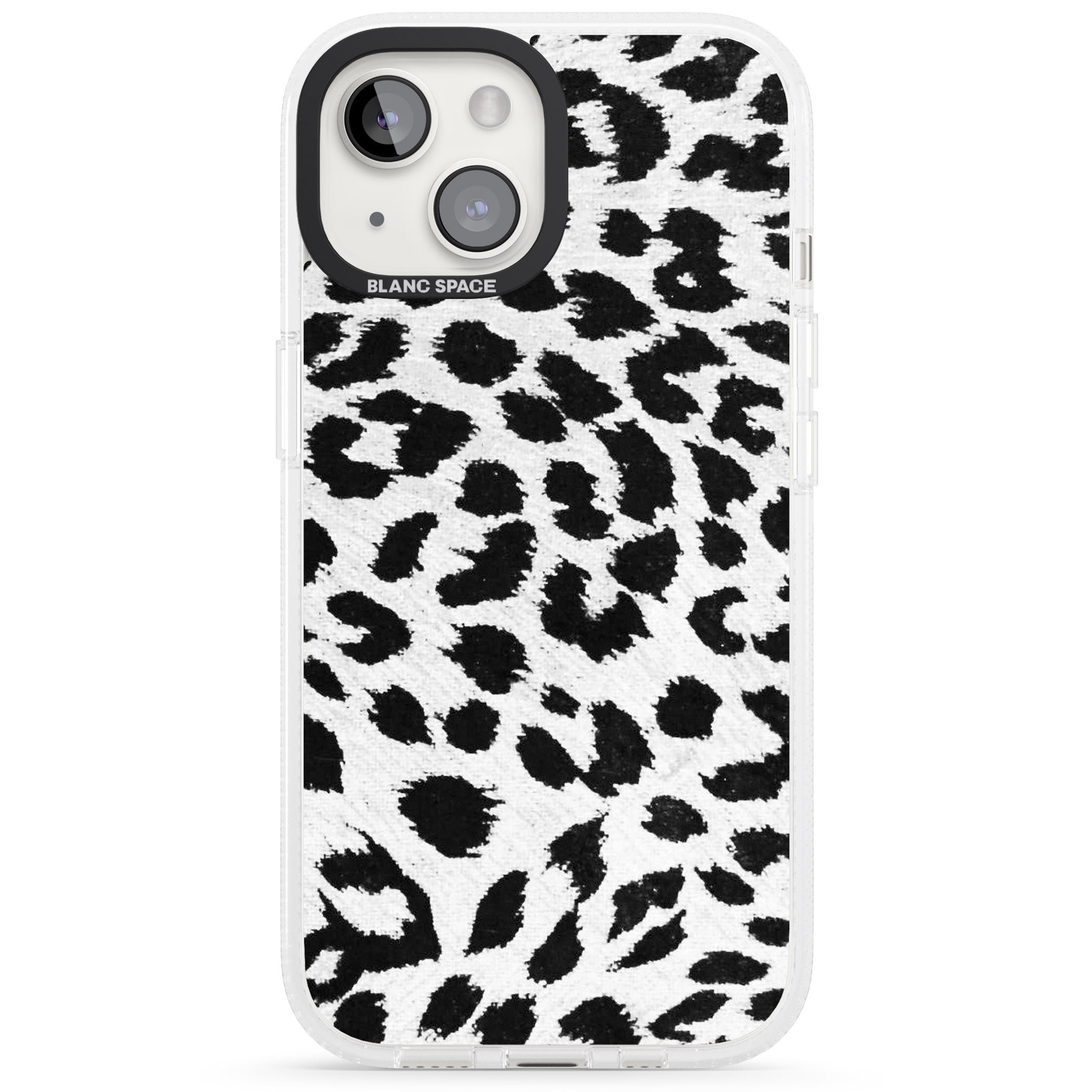 Rar Leopard Print White iPhone 15 / 14 / 13 Clear Case Impact Air - Blanc Space