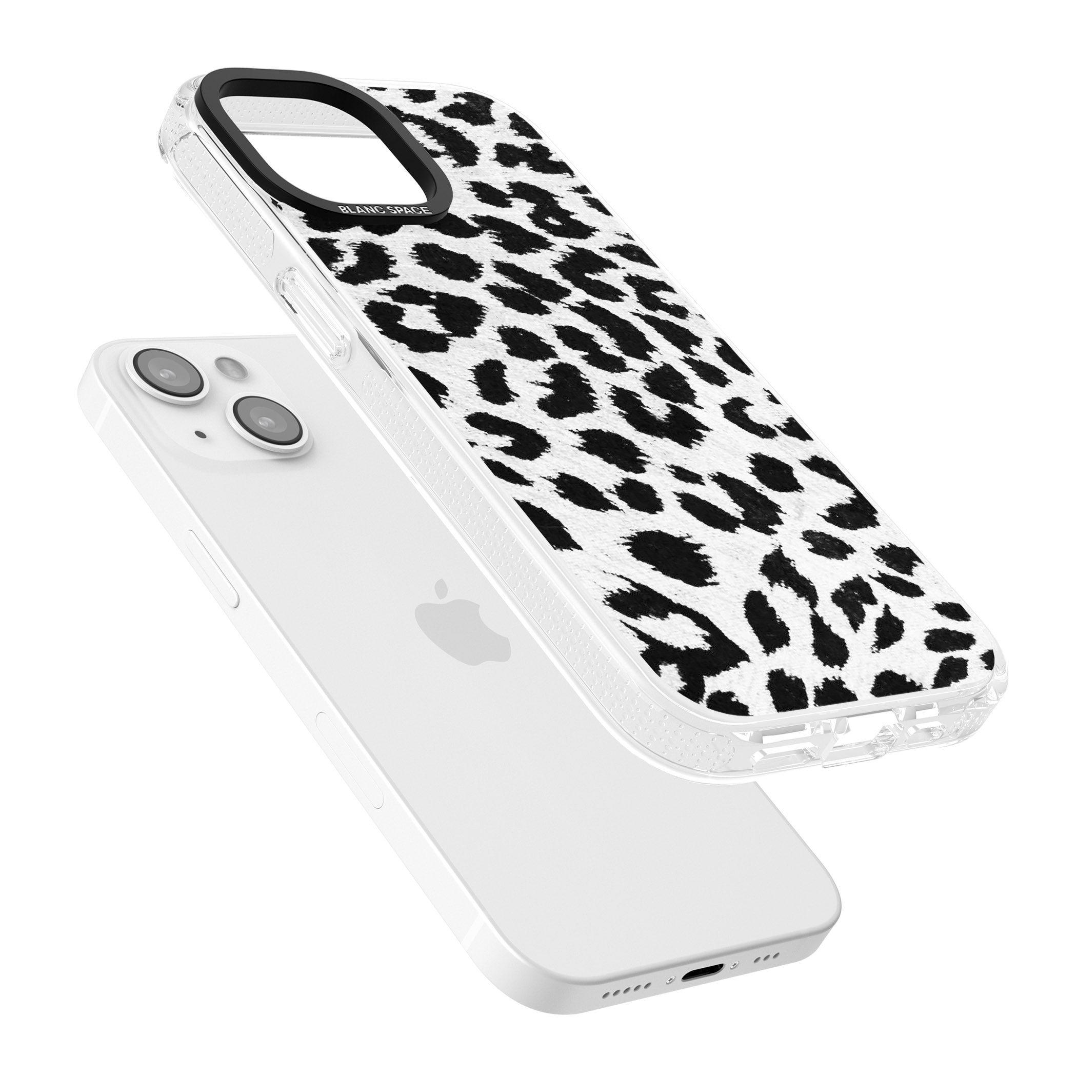 Rar Leopard Print White iPhone 15 / 14 / 13 Clear Case Impact Air - Blanc Space