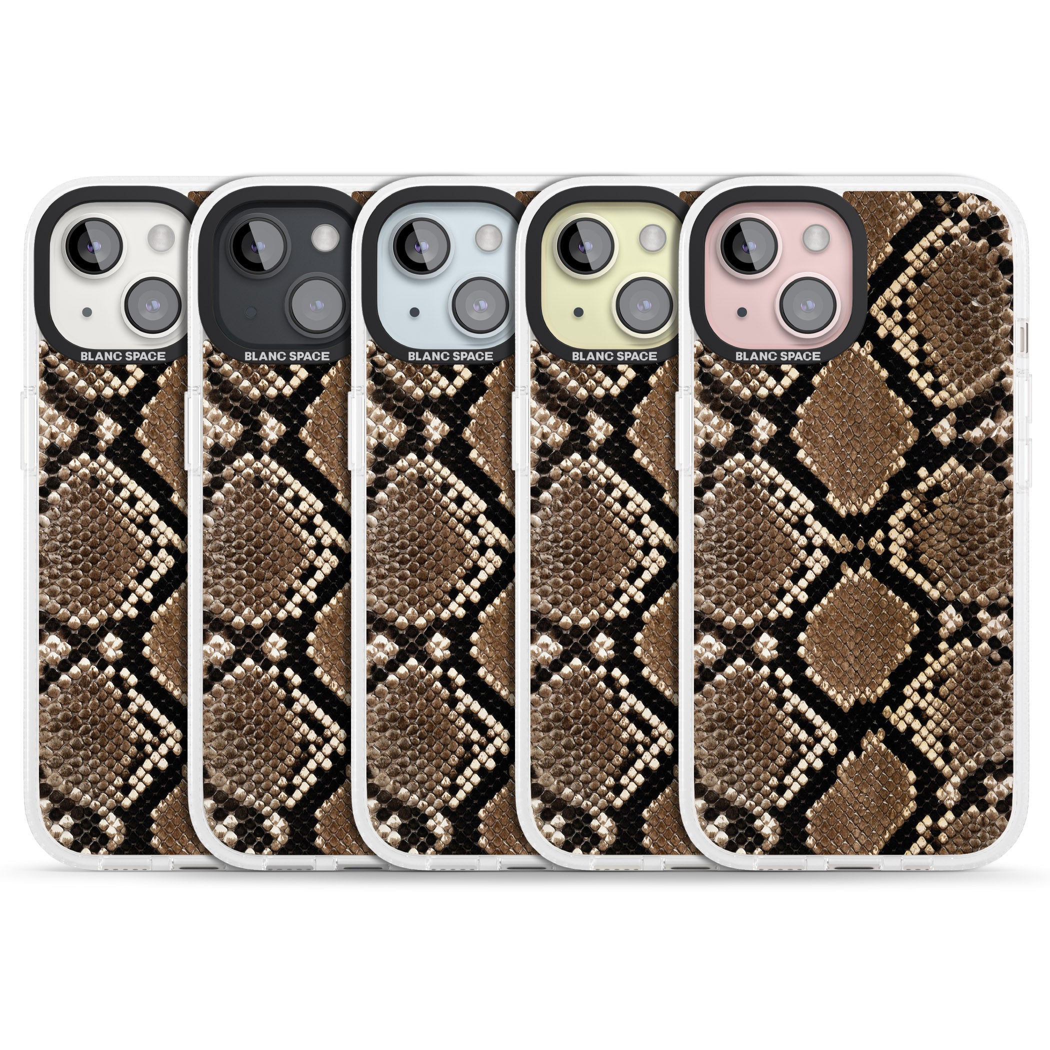 Snakeskin iPhone 15 / 14 / 13 Clear Case Impact Air - Blanc Space