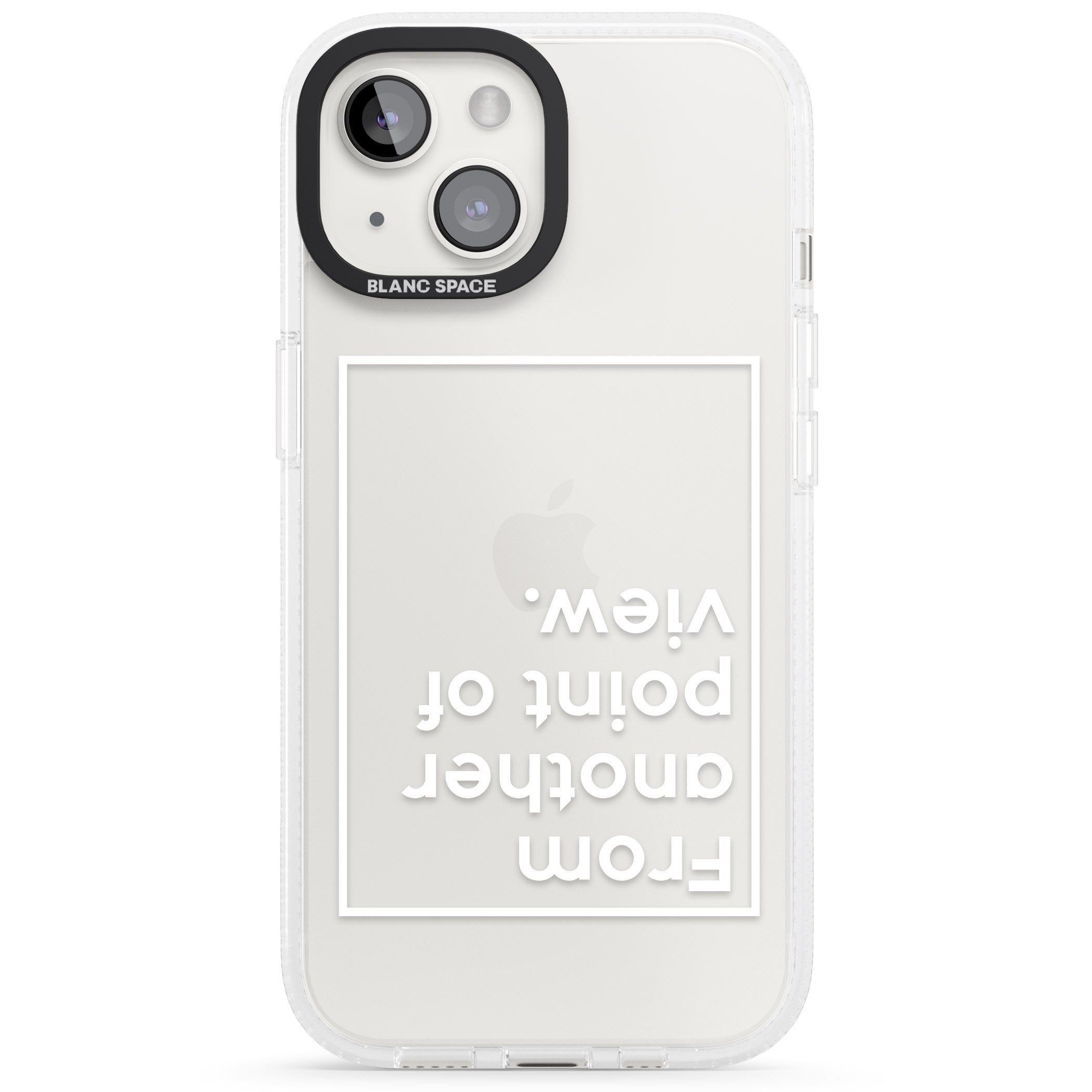 Another Point of View (White) iPhone 15 / 14 / 13 Clear Case Impact Air - Blanc Space